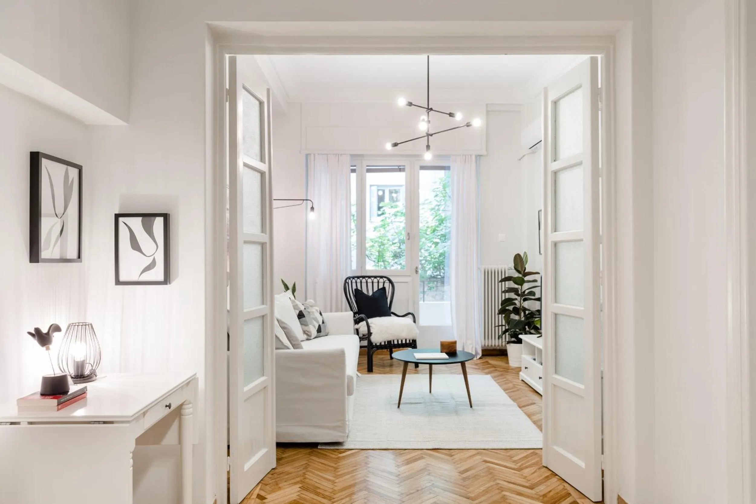 Living room in Classy & Charming 1BD Apartment in Kolonaki by UPSTREET