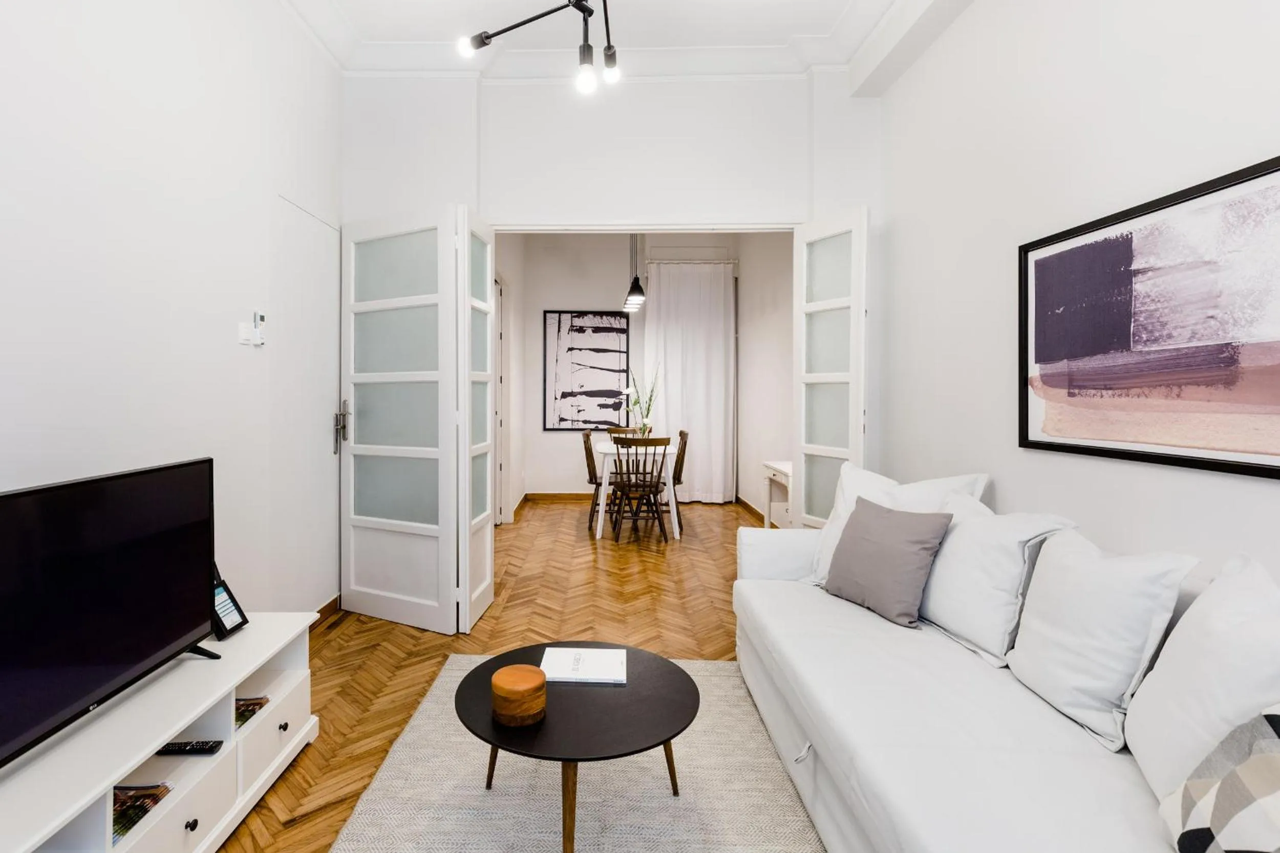 Living room in Classy & Charming 1BD Apartment in Kolonaki by UPSTREET