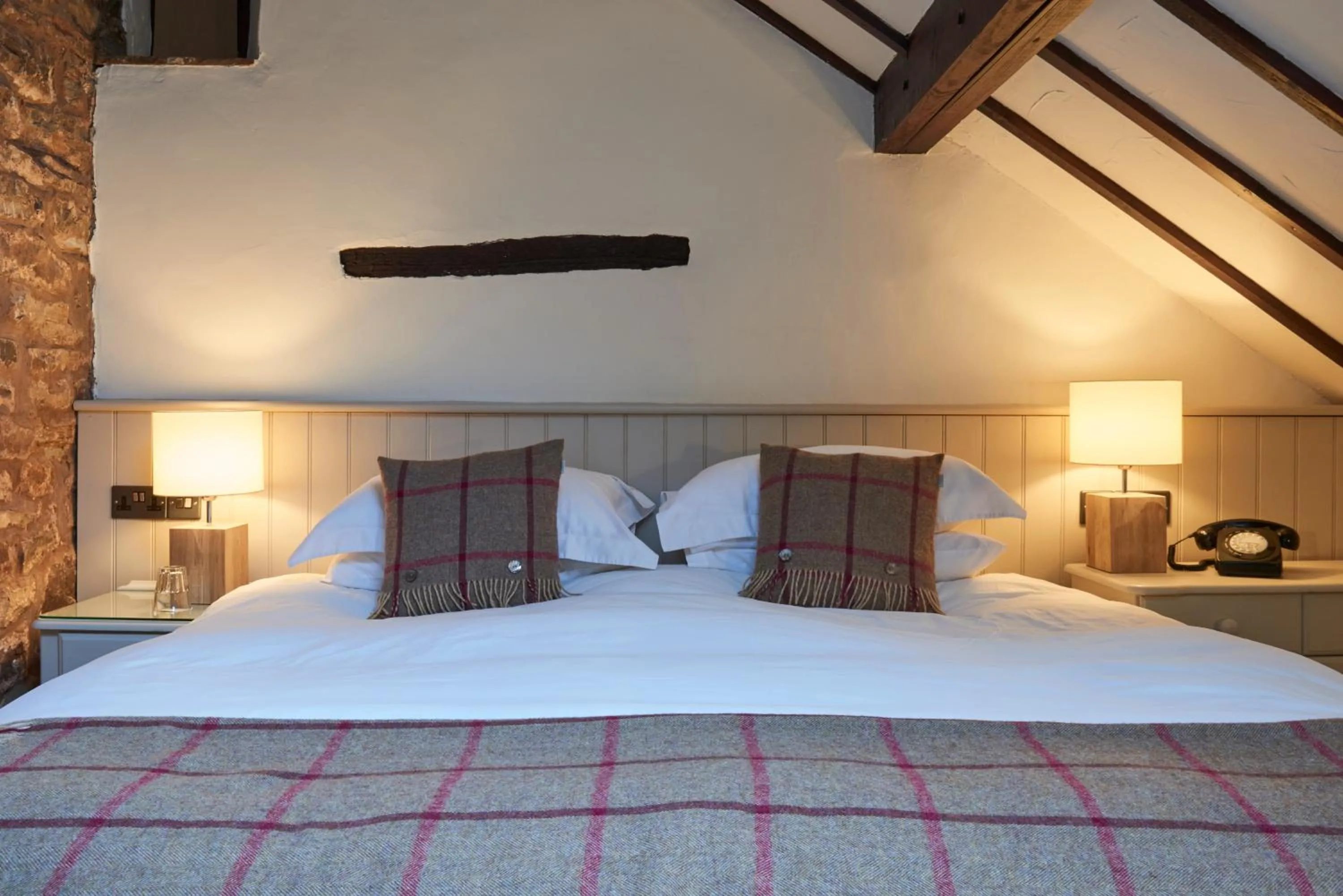 Bedroom, Bed in Tudor Farmhouse Hotel