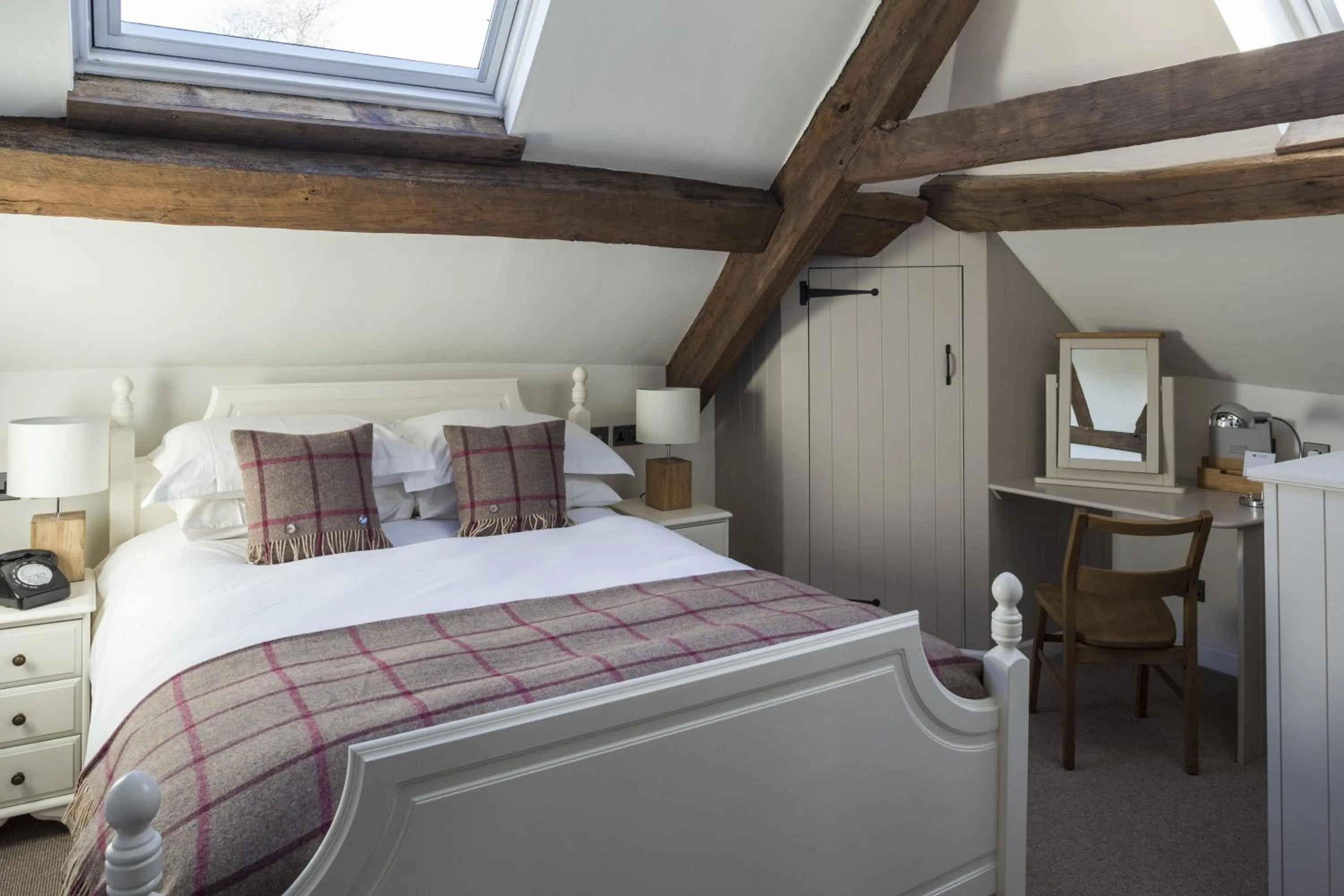 Bedroom, Bed in Tudor Farmhouse Hotel