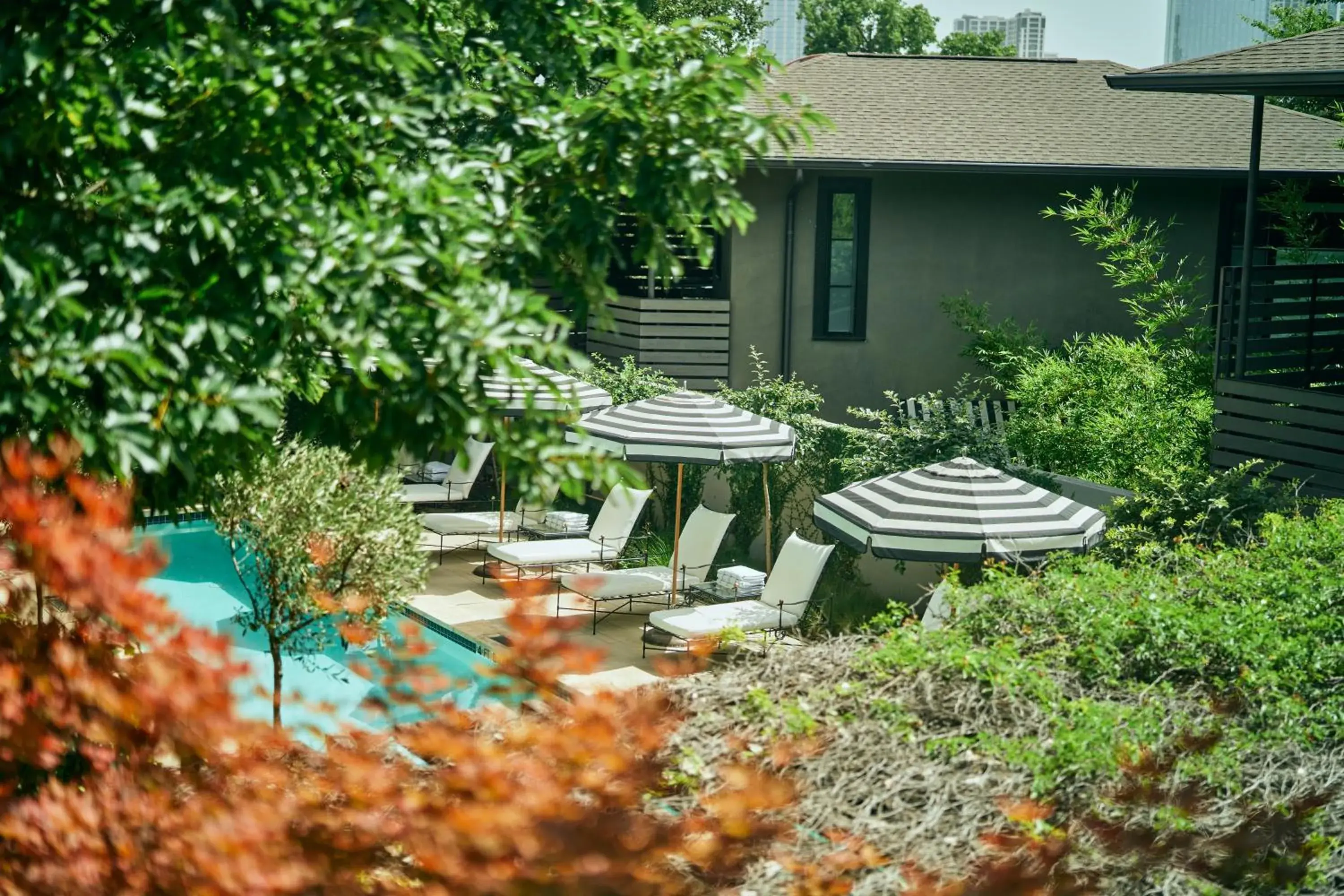 Pool view in Hotel Saint Cecilia Pool view in Hotel Saint Cecilia