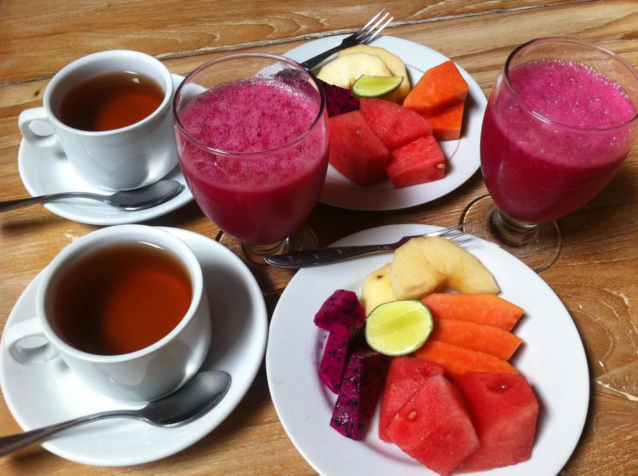 American breakfast in Kubuku Eco Dive Lodge and Yoga