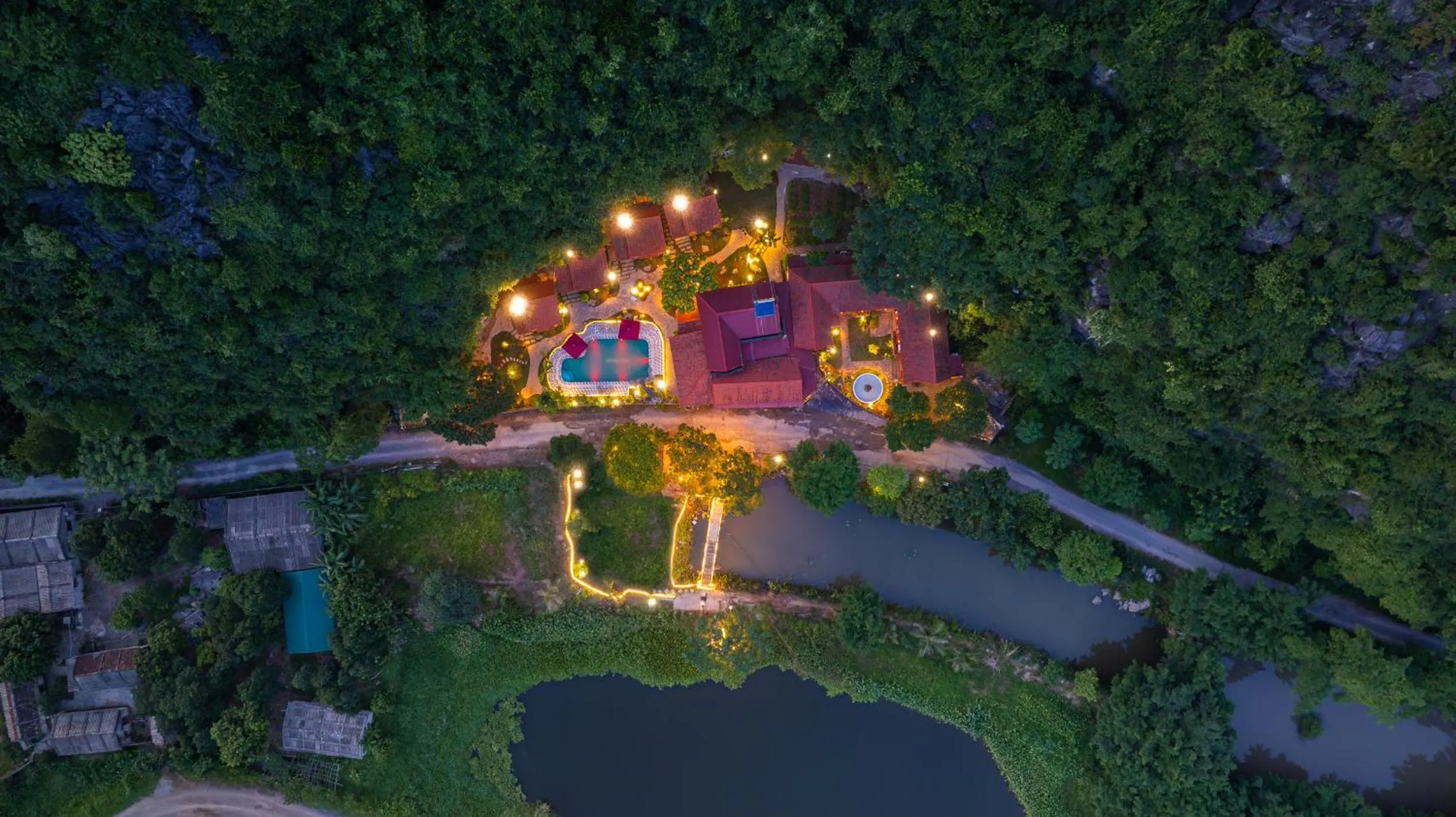 Bird's eye view in Trang An Spring Garden Homestay