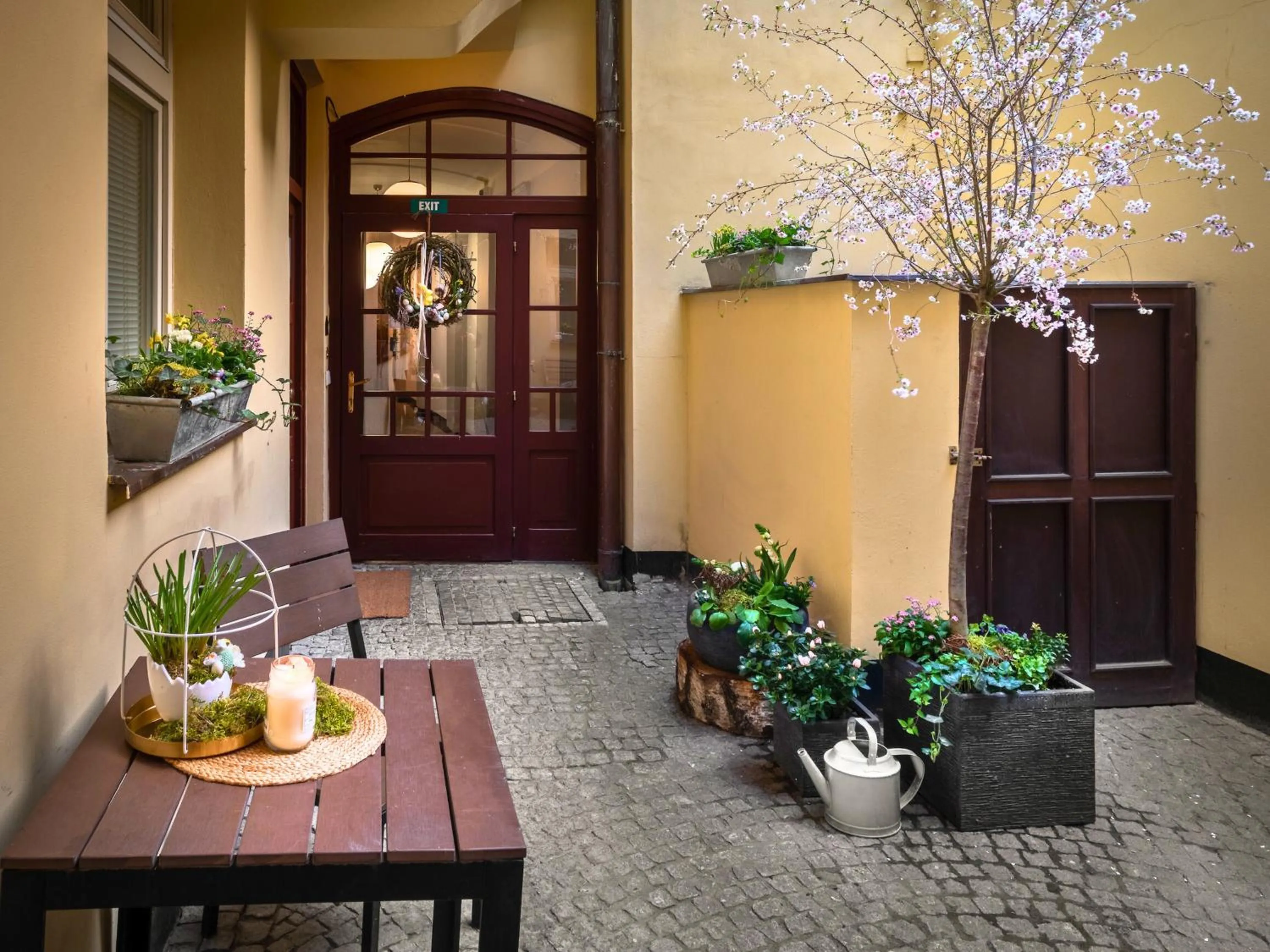 Inner courtyard view in 4 Elements Apartments