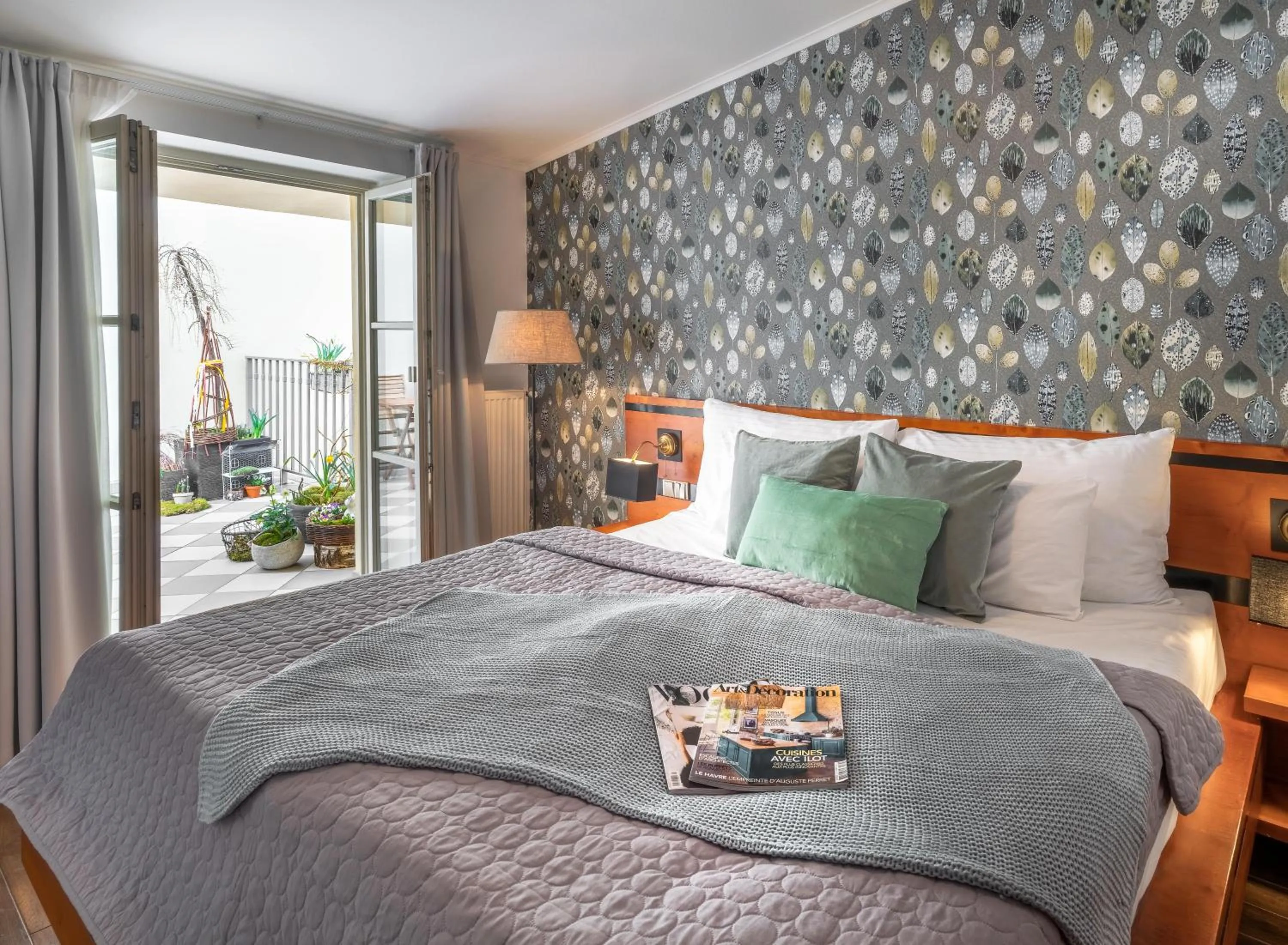 Balcony/Terrace, Bed in 4 Elements Apartments