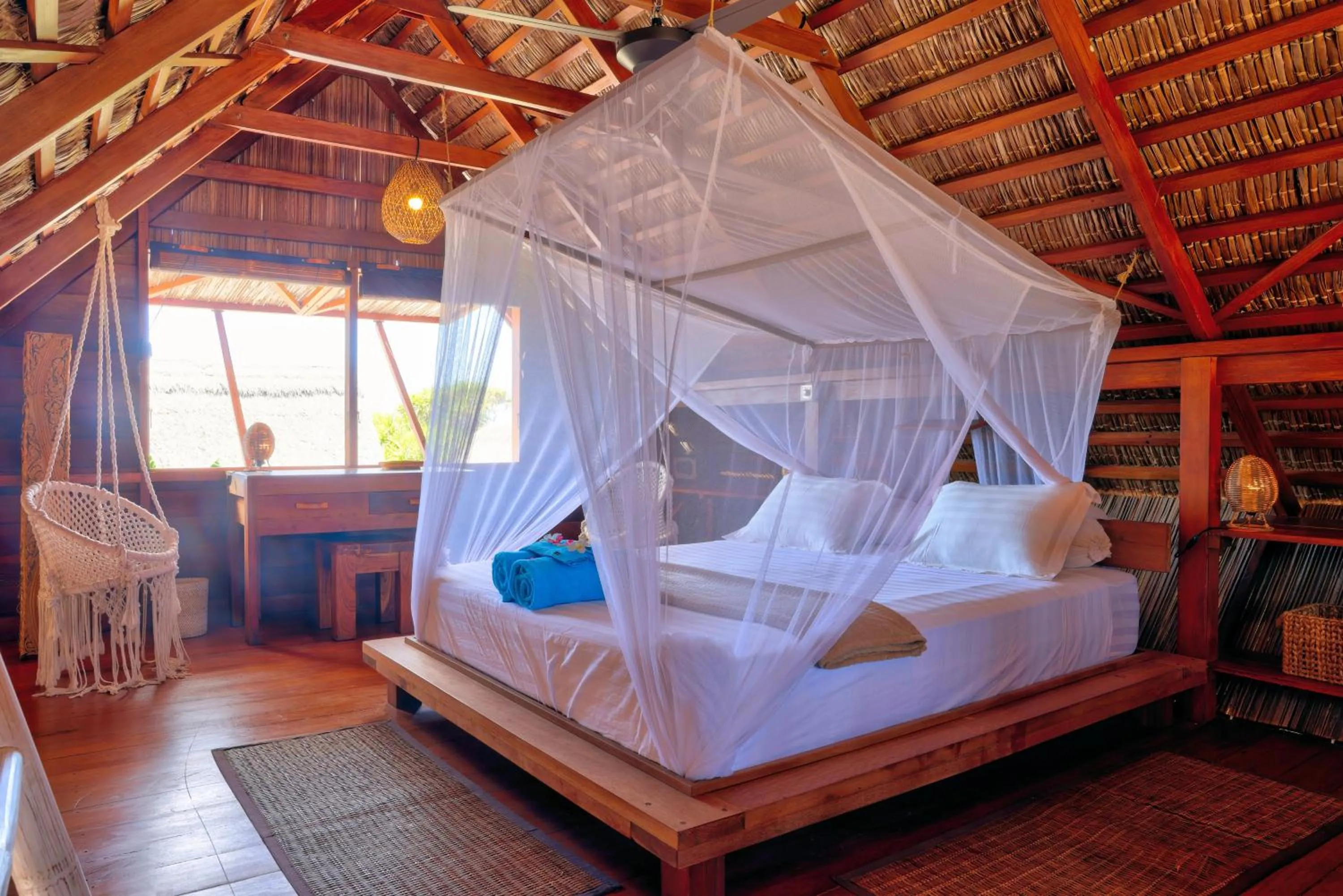 Bedroom, Bed in Loedi Bungalows Rote