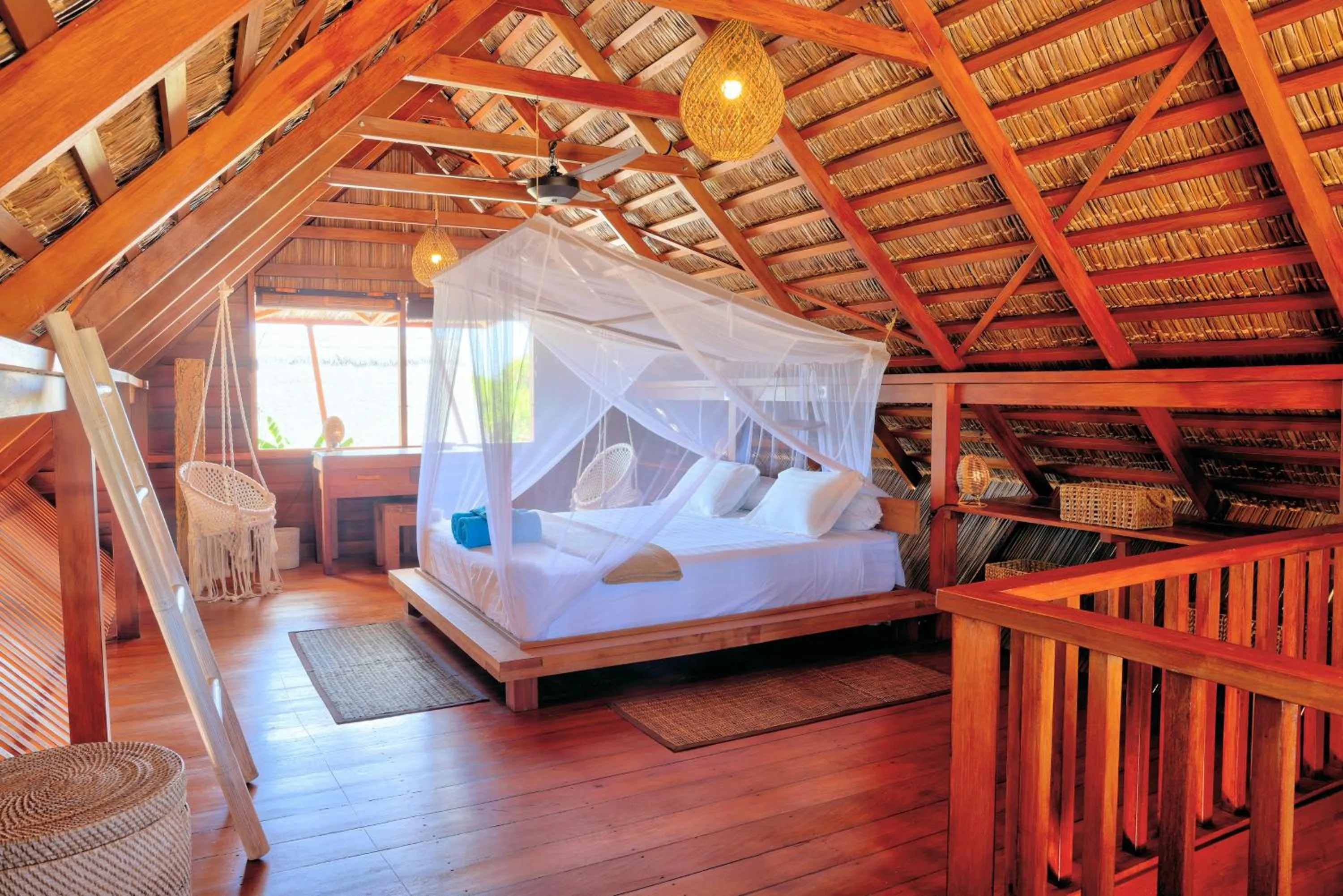 Bedroom, Bed in Loedi Bungalows Rote