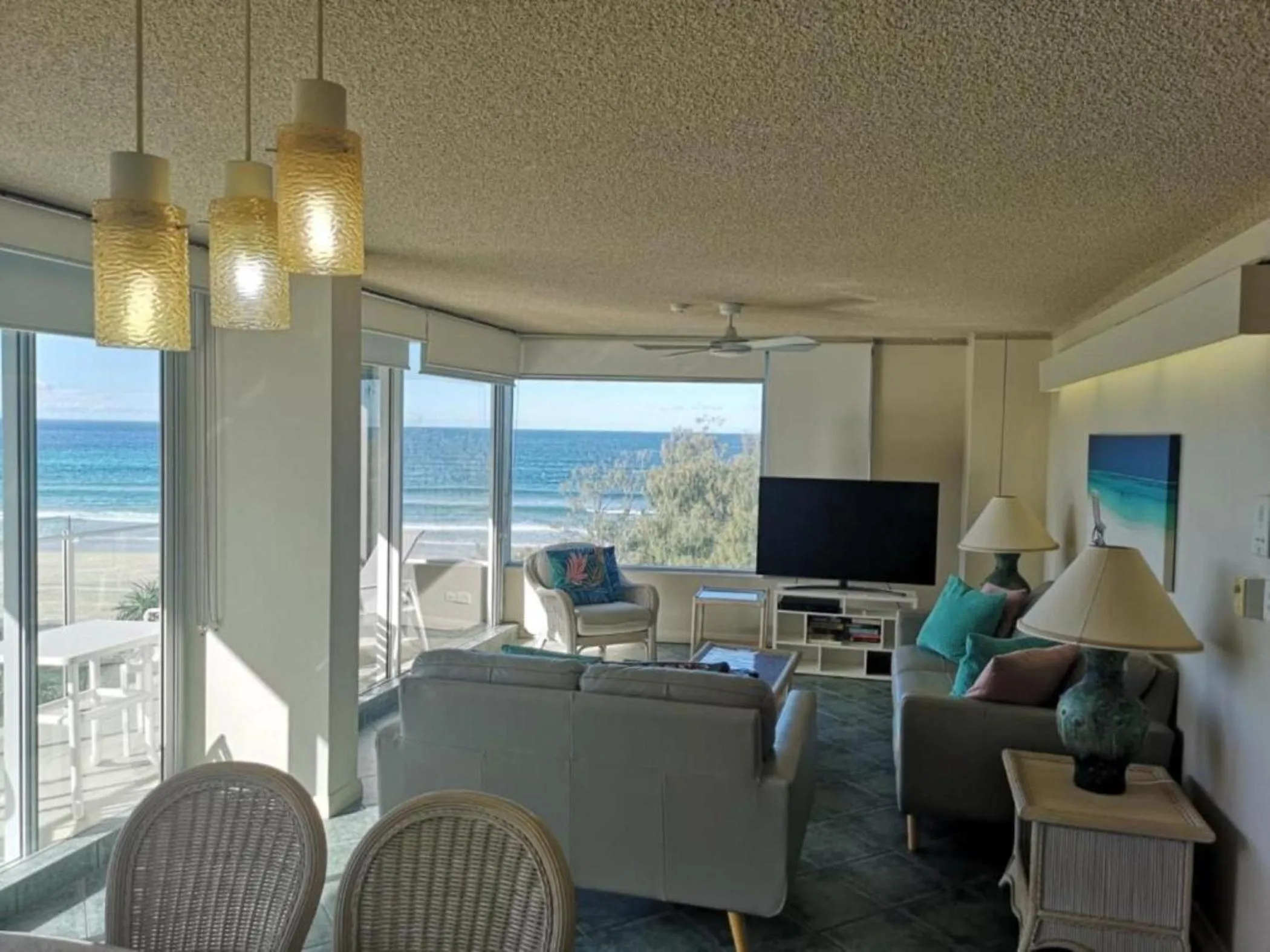 Living room in One The Esplanade Apartments on Surfers Paradise