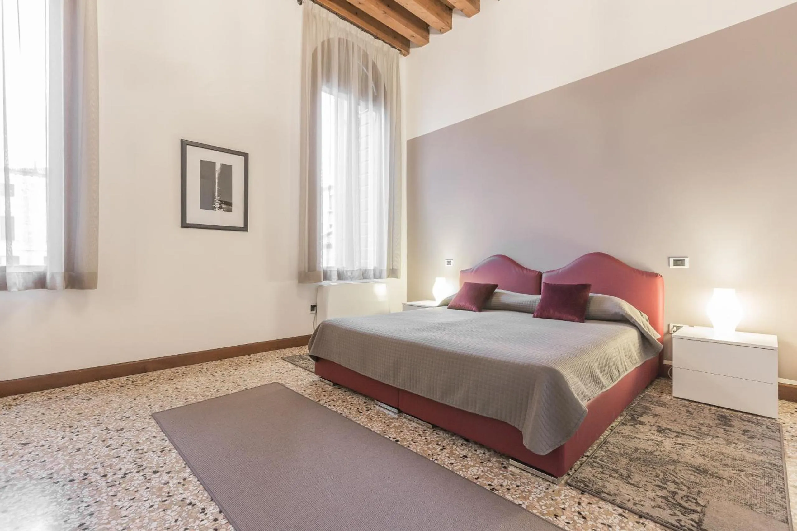 Bedroom, Bed in Ca' del Monastero 4 Collection Apartment up to 8 Guests with Lift