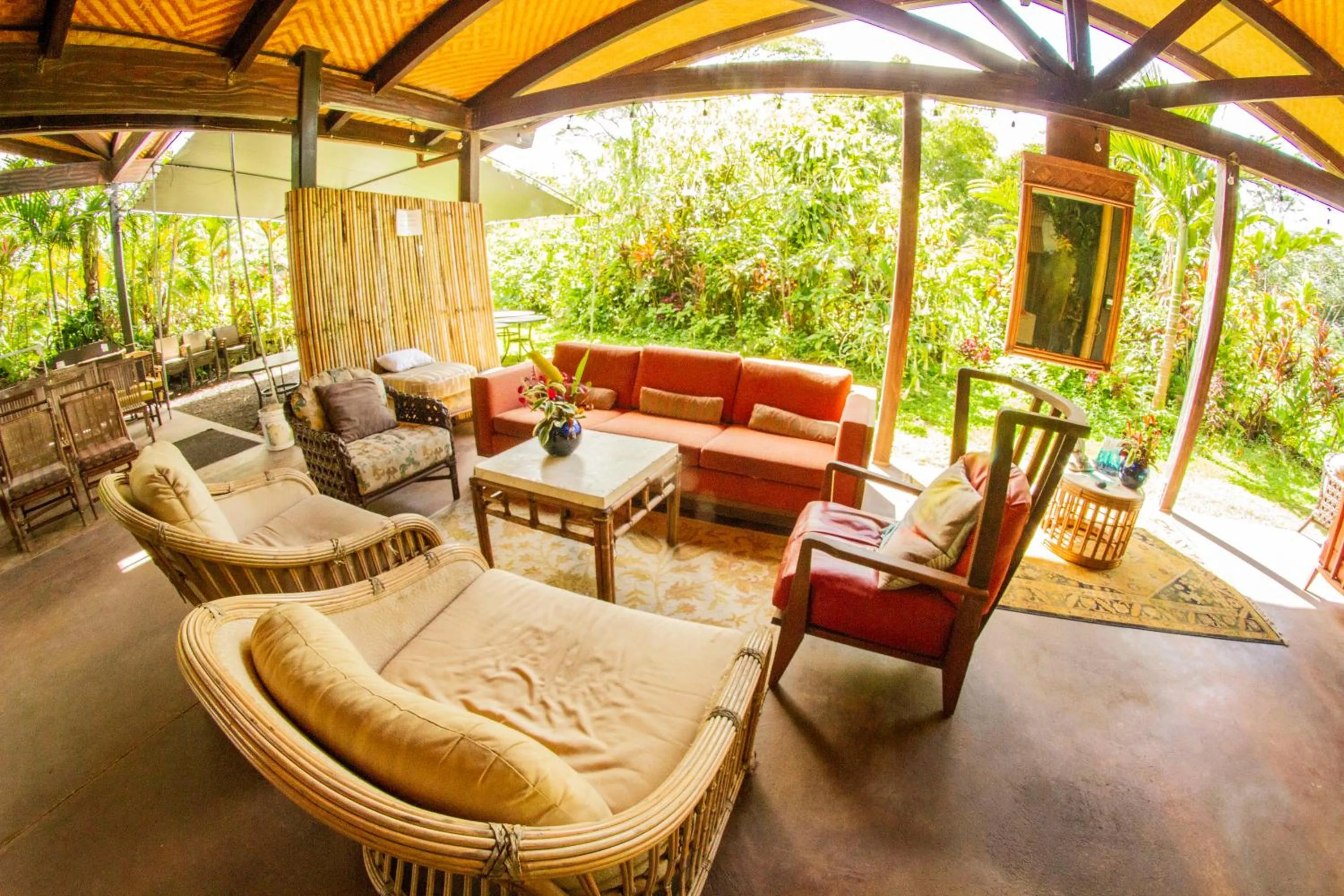Patio in Hawaiian Sanctuary Eco Retreat Center