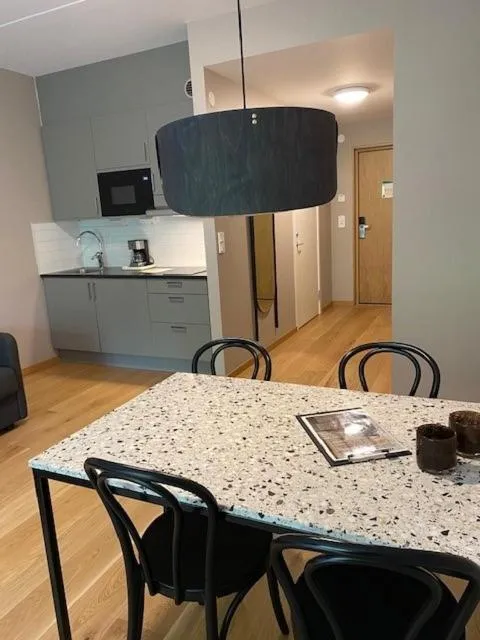 Kitchen or kitchenette in Hotell Lassalyckan