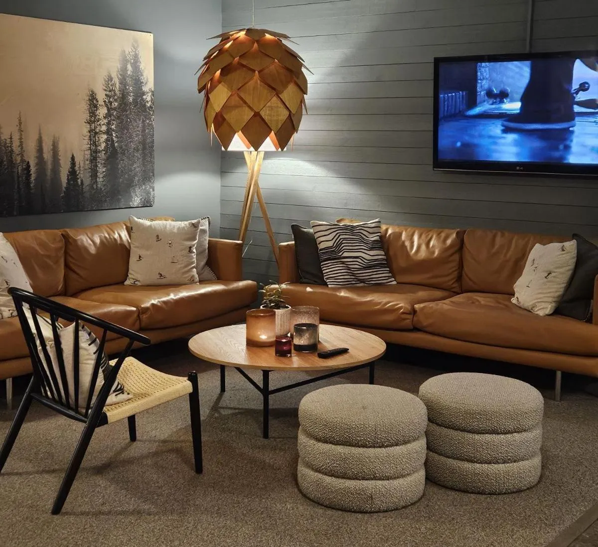 Communal lounge/ TV room in Hotell Lassalyckan