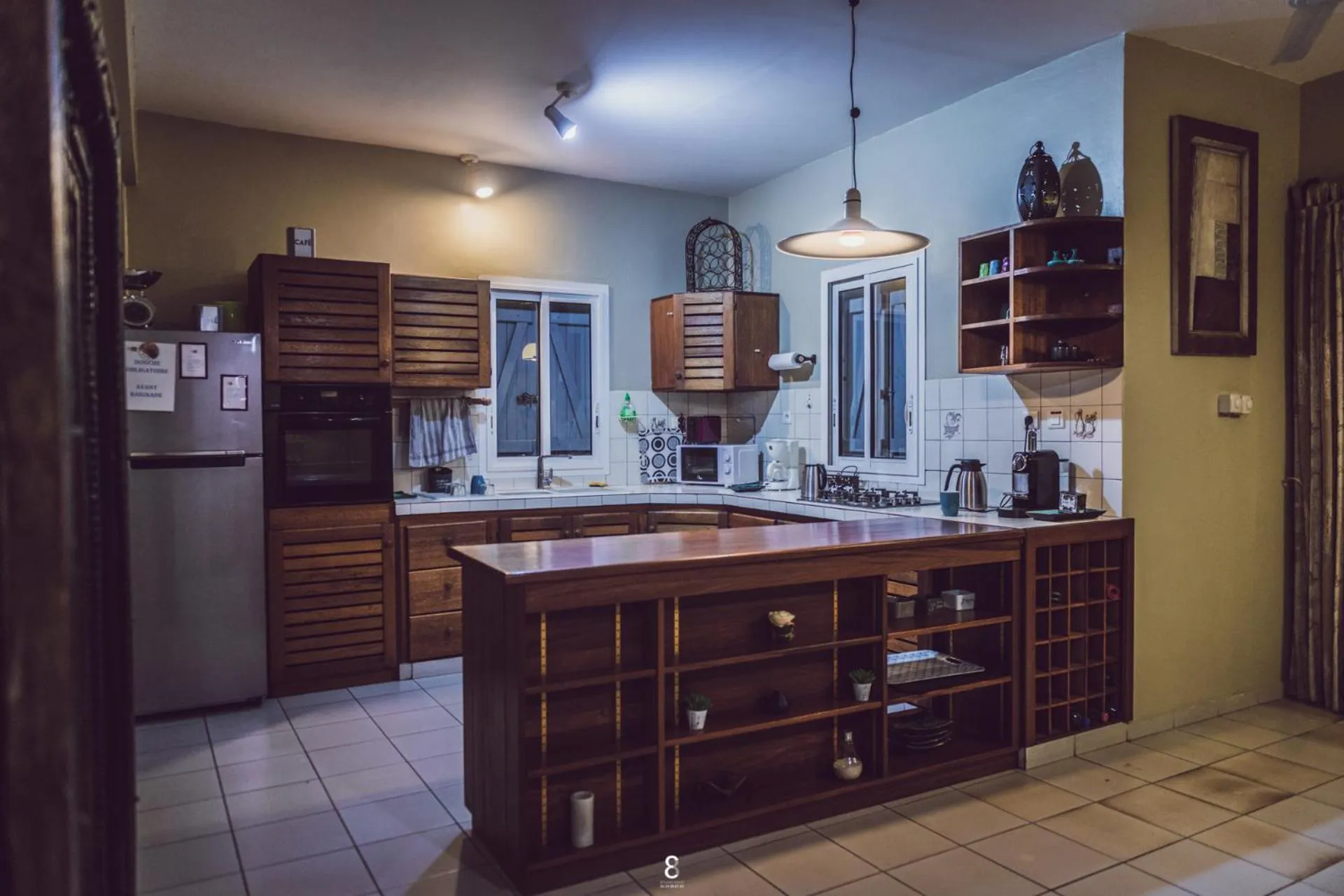 Communal kitchen in Villa d’ô