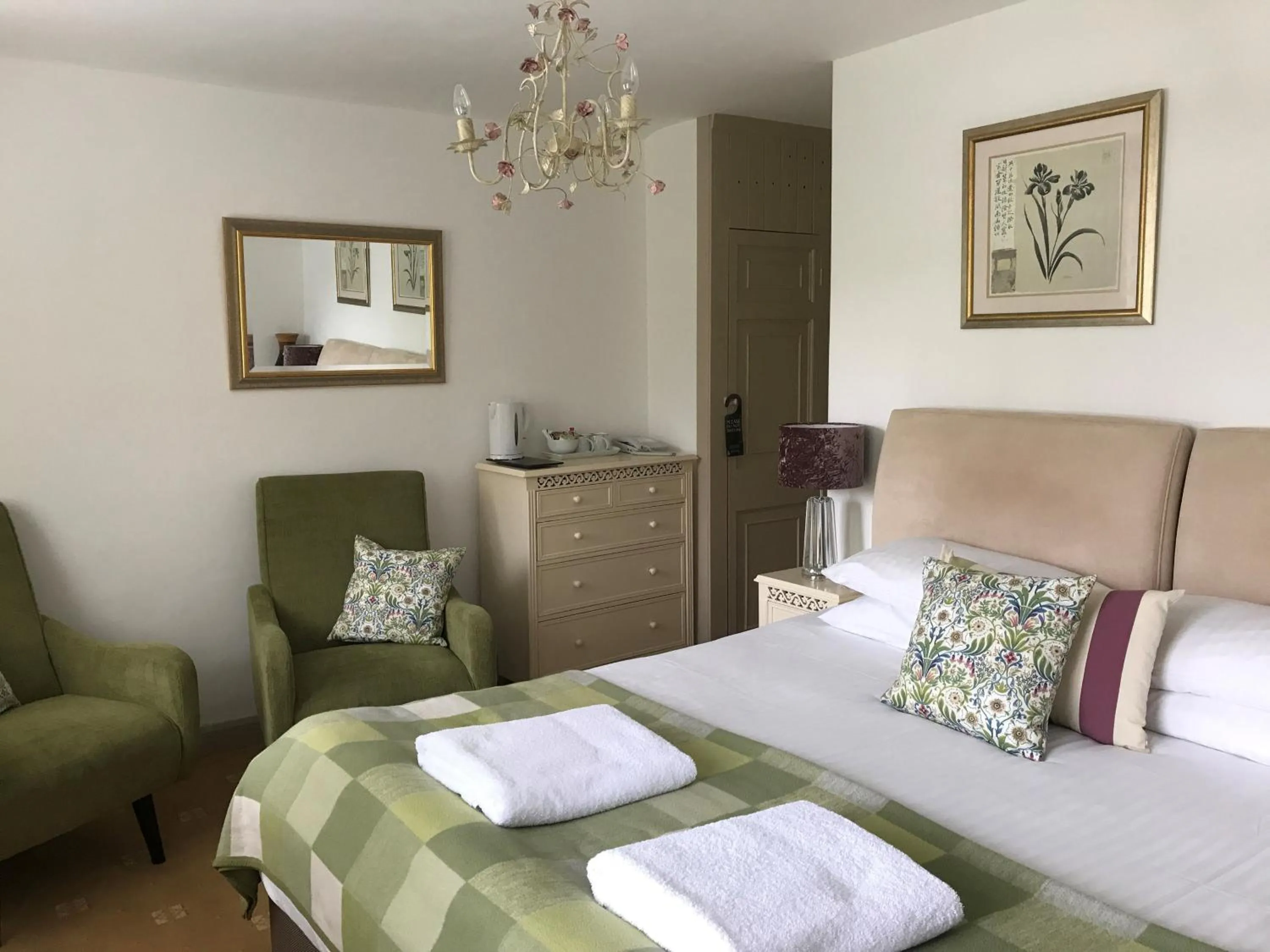 Bed in Combe House Hotel