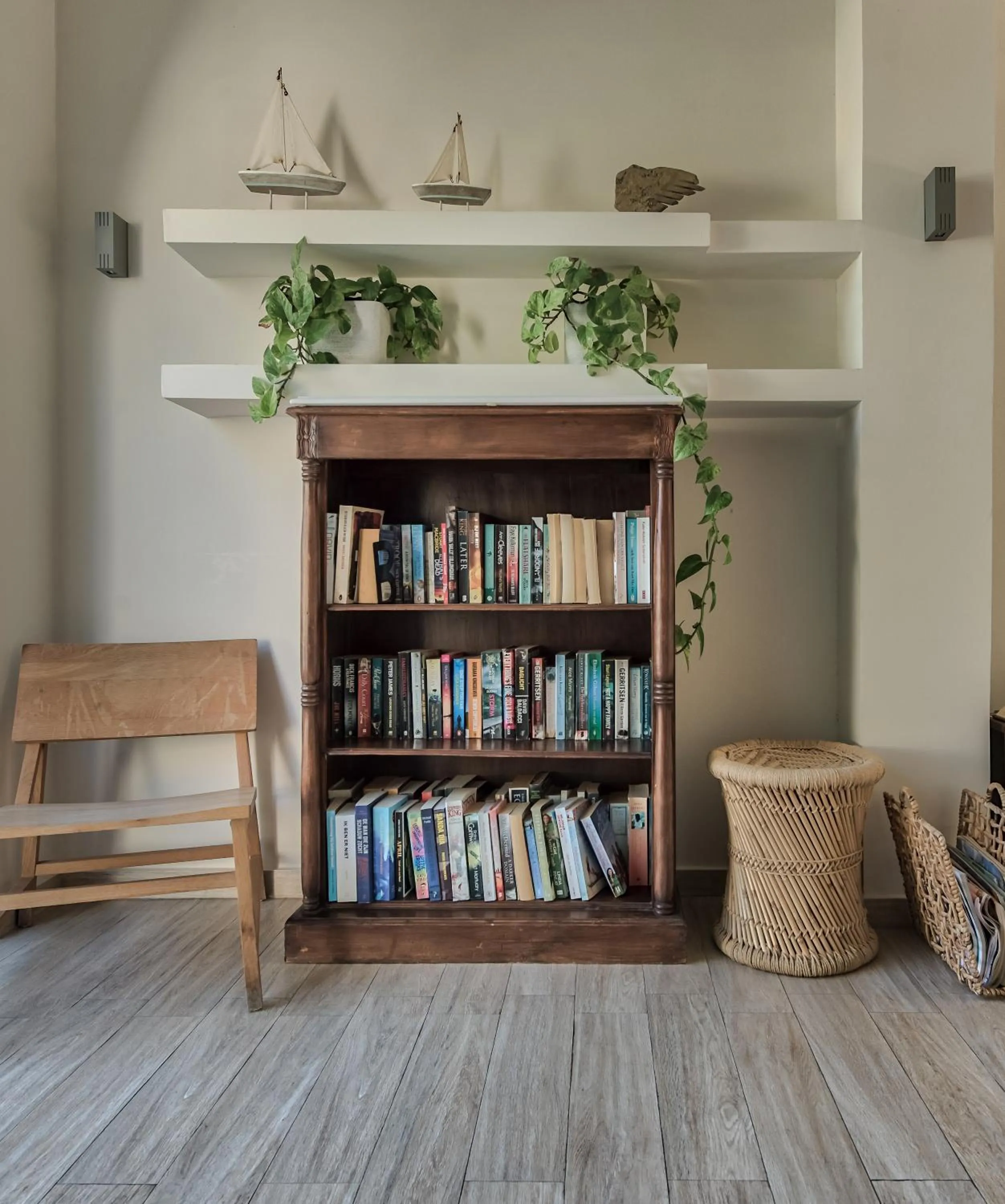 Library in Erietta Aparthotel