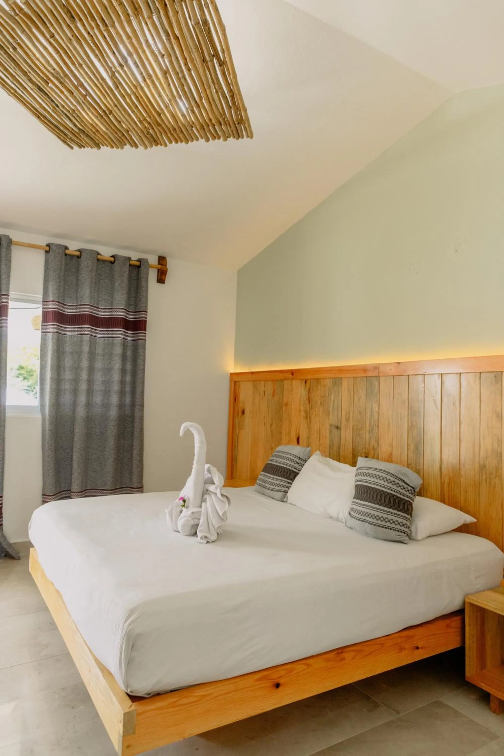 Bedroom, Bed in Bungalows Zicatela