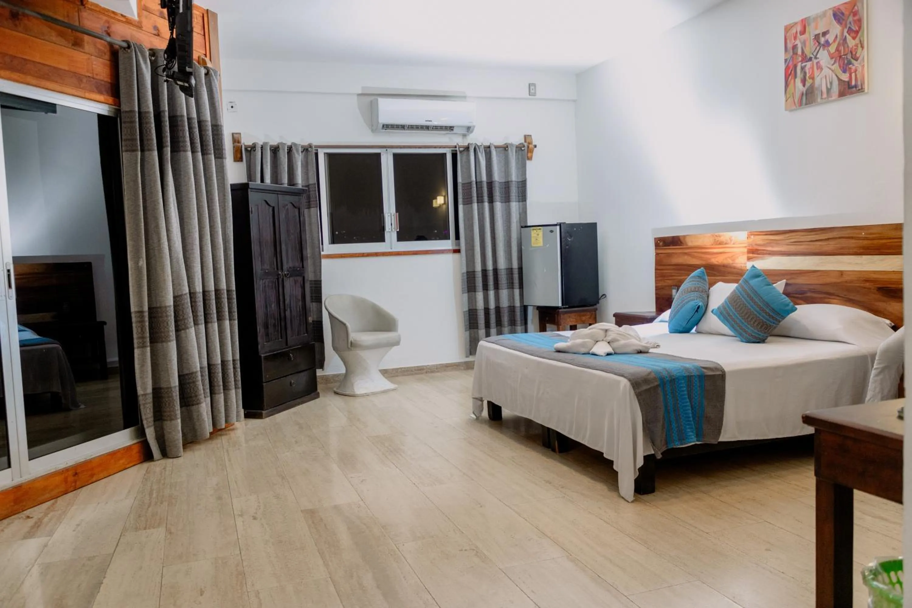 Bedroom, Bed in Bungalows Zicatela