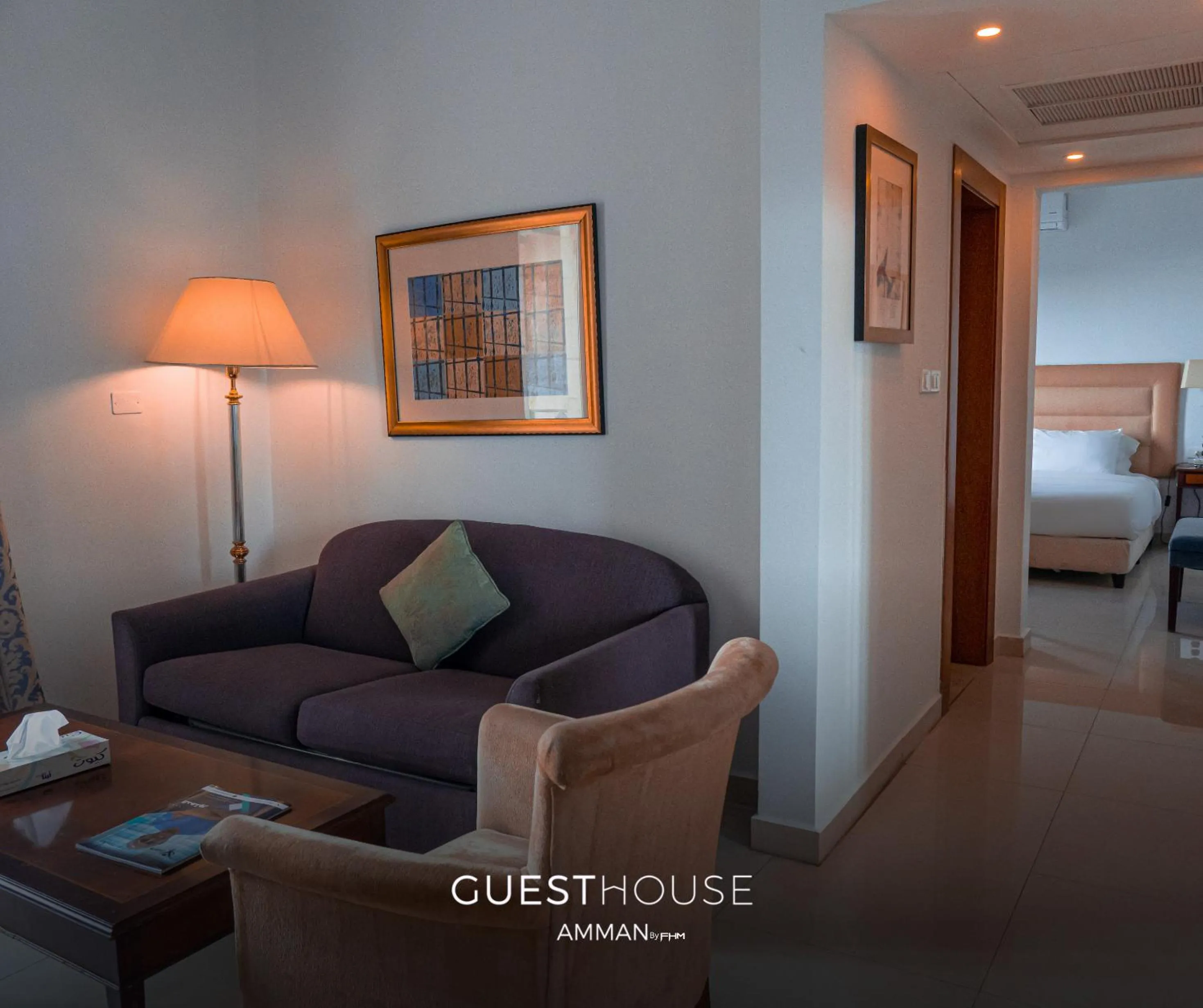 Seating area, Bed in Guest House Hotel Amman by FHM