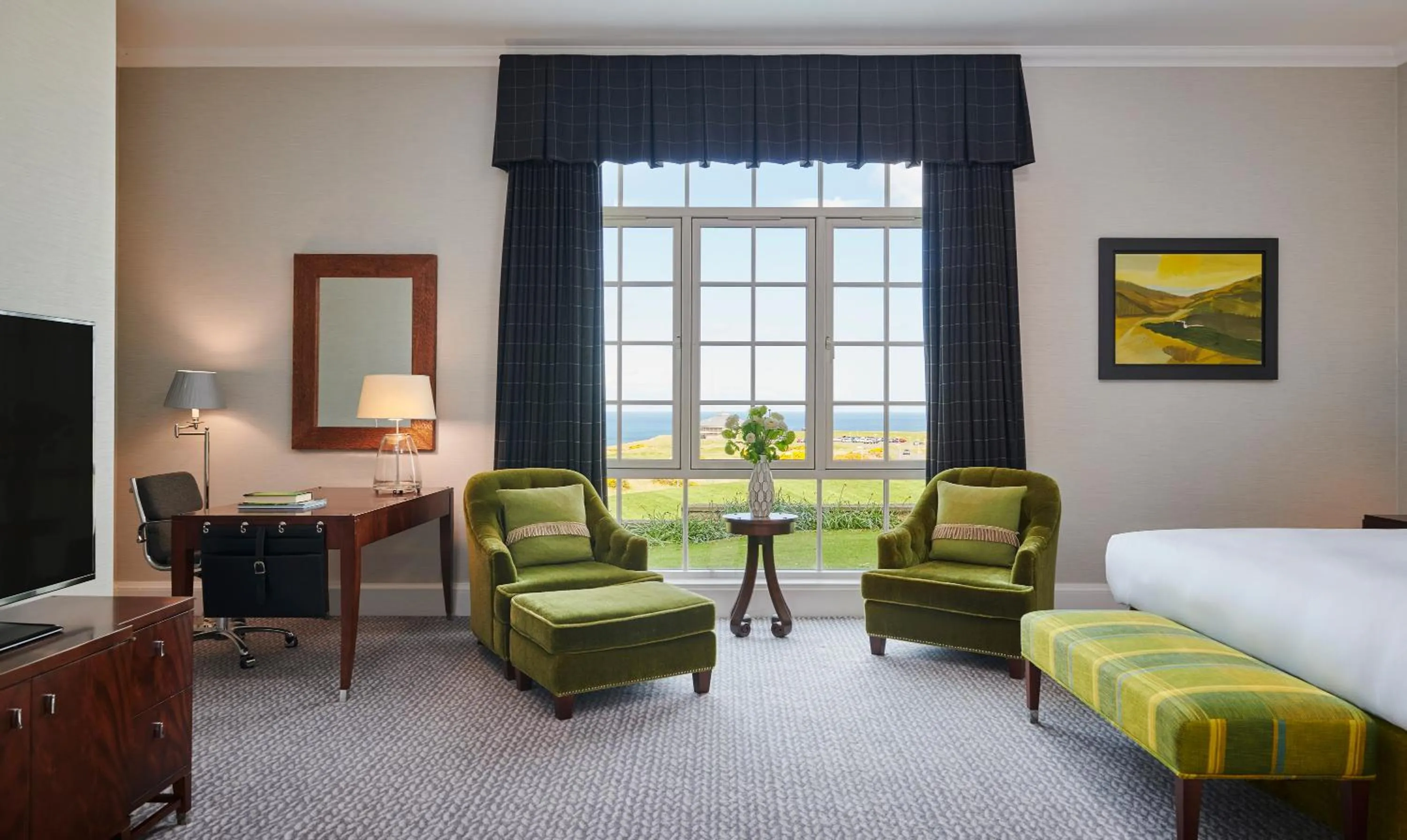 Seating area, Bed in Fairmont St Andrews, Scotland