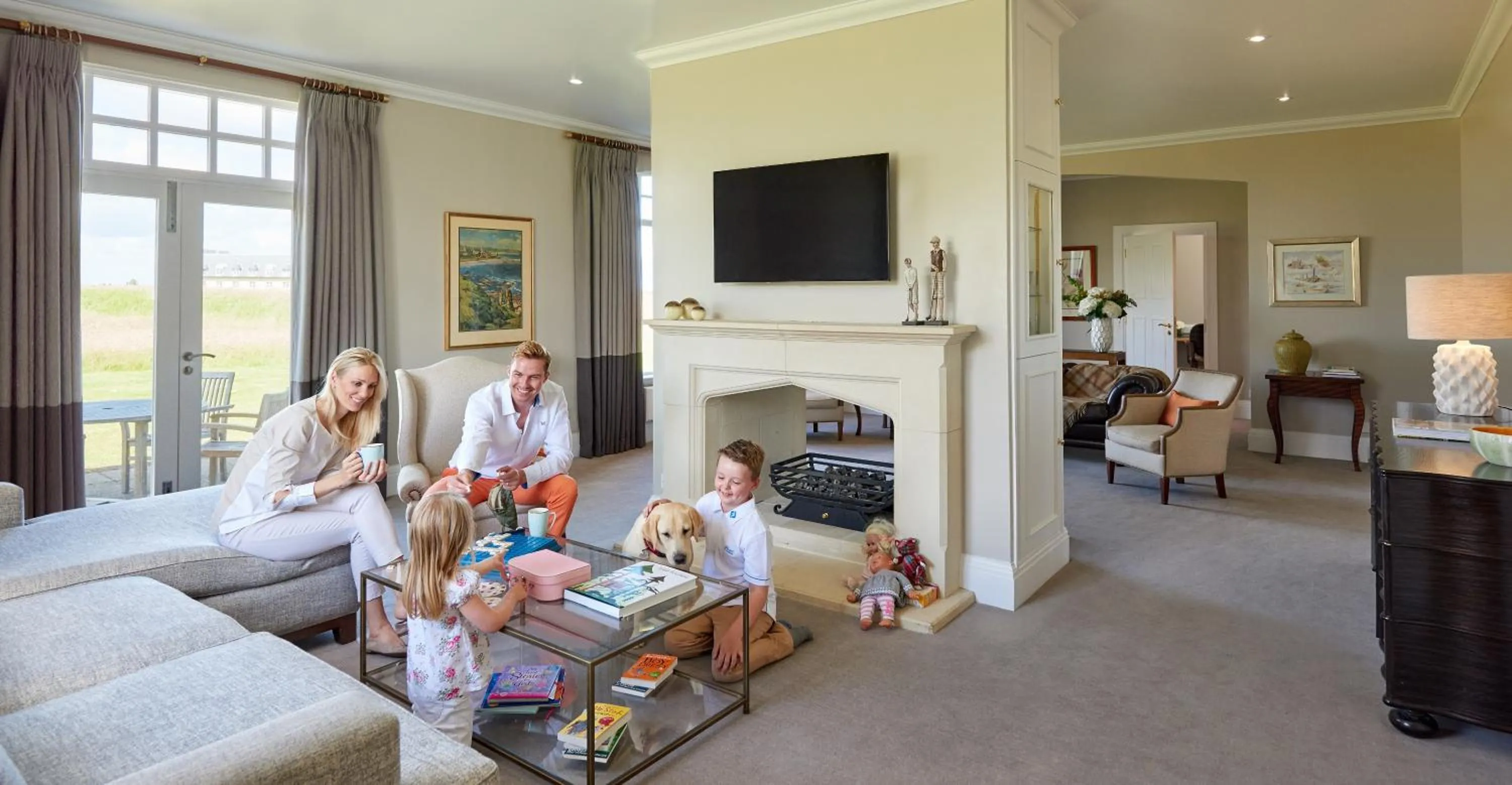 Living room in Fairmont St Andrews, Scotland