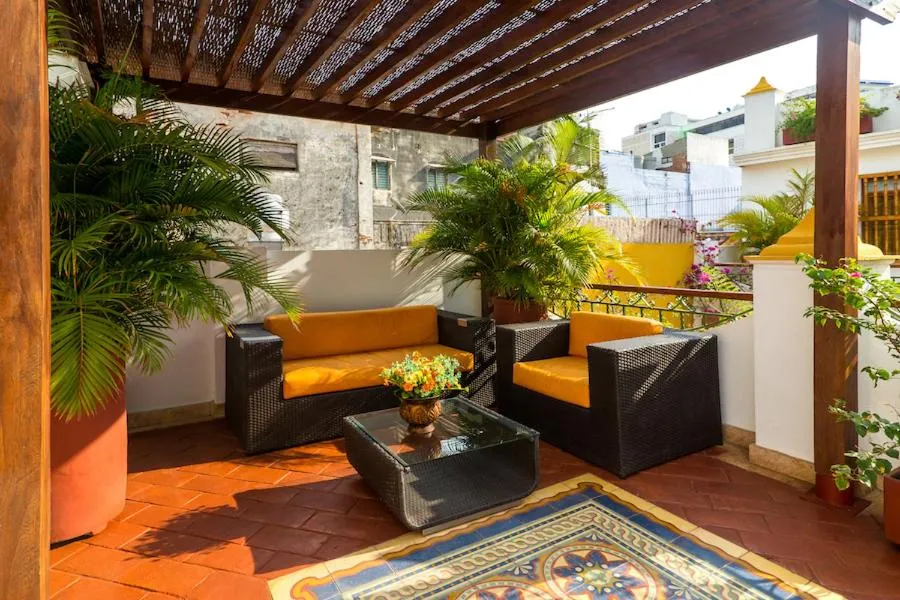 Patio in Hotel Boutique Las Carretas