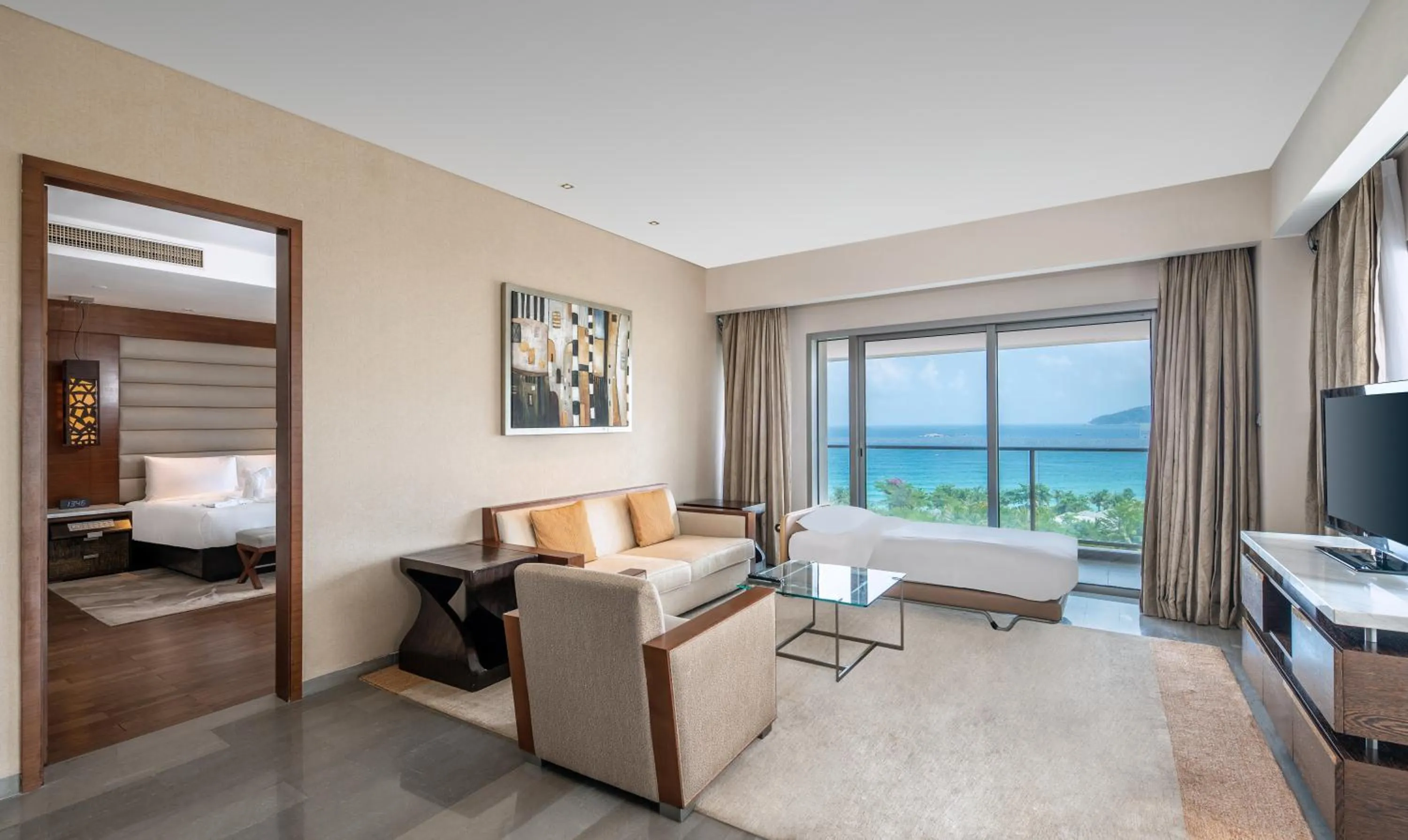 Living room, Bed in MGM Grand Sanya