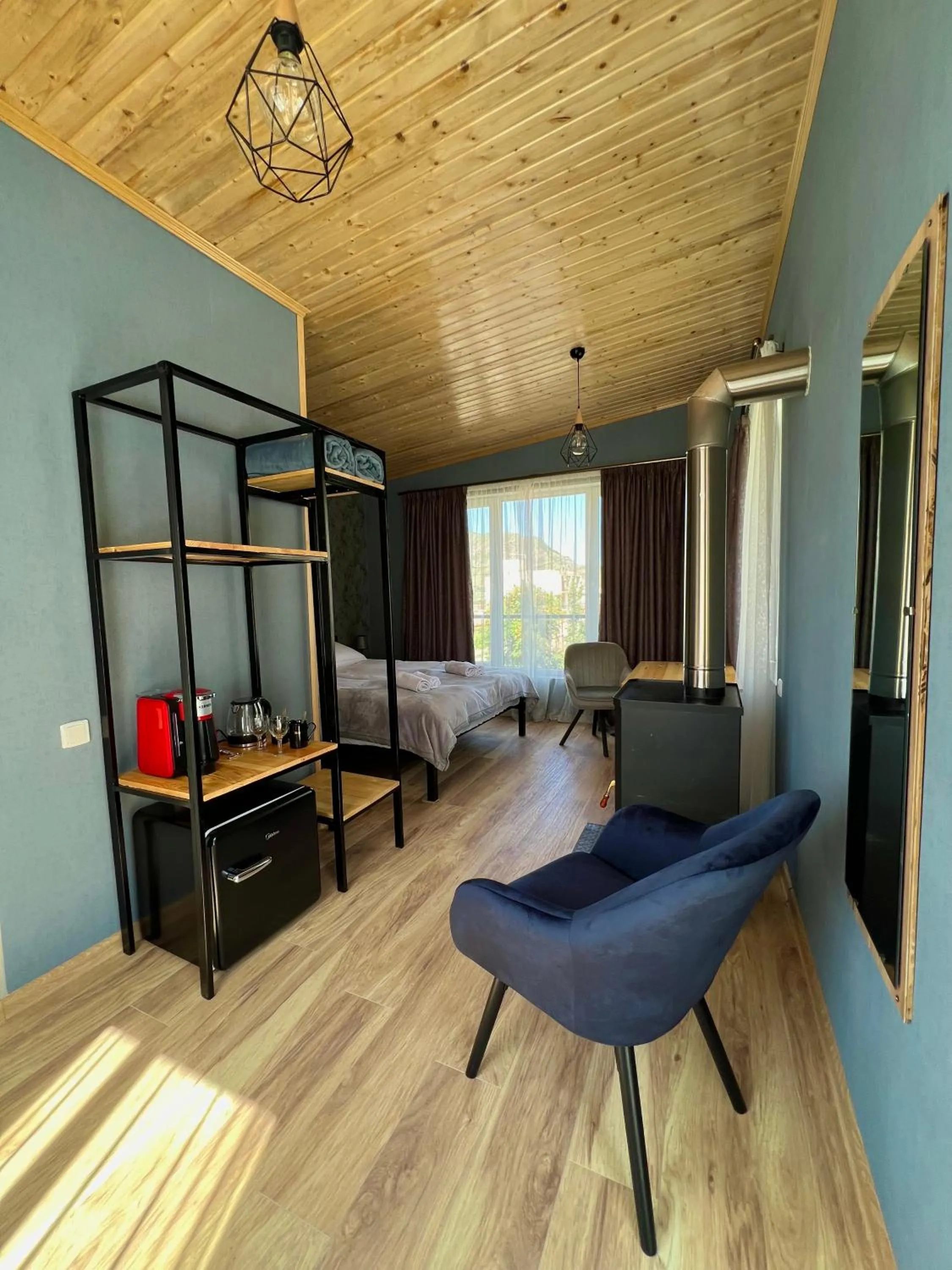Seating area, Bed in Kazbegi Green Yard