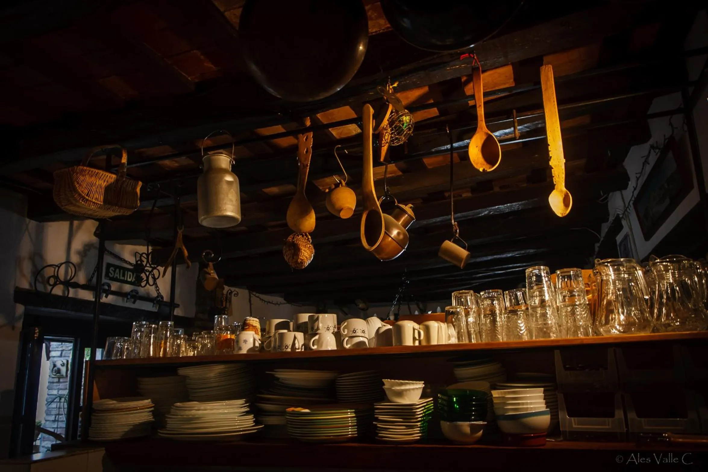 Communal kitchen in Posada La Casa Grande
