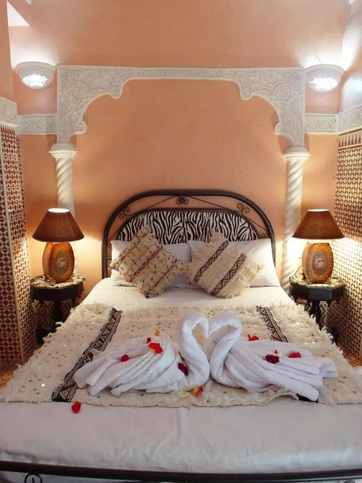 Bed in Riad Chennaoui