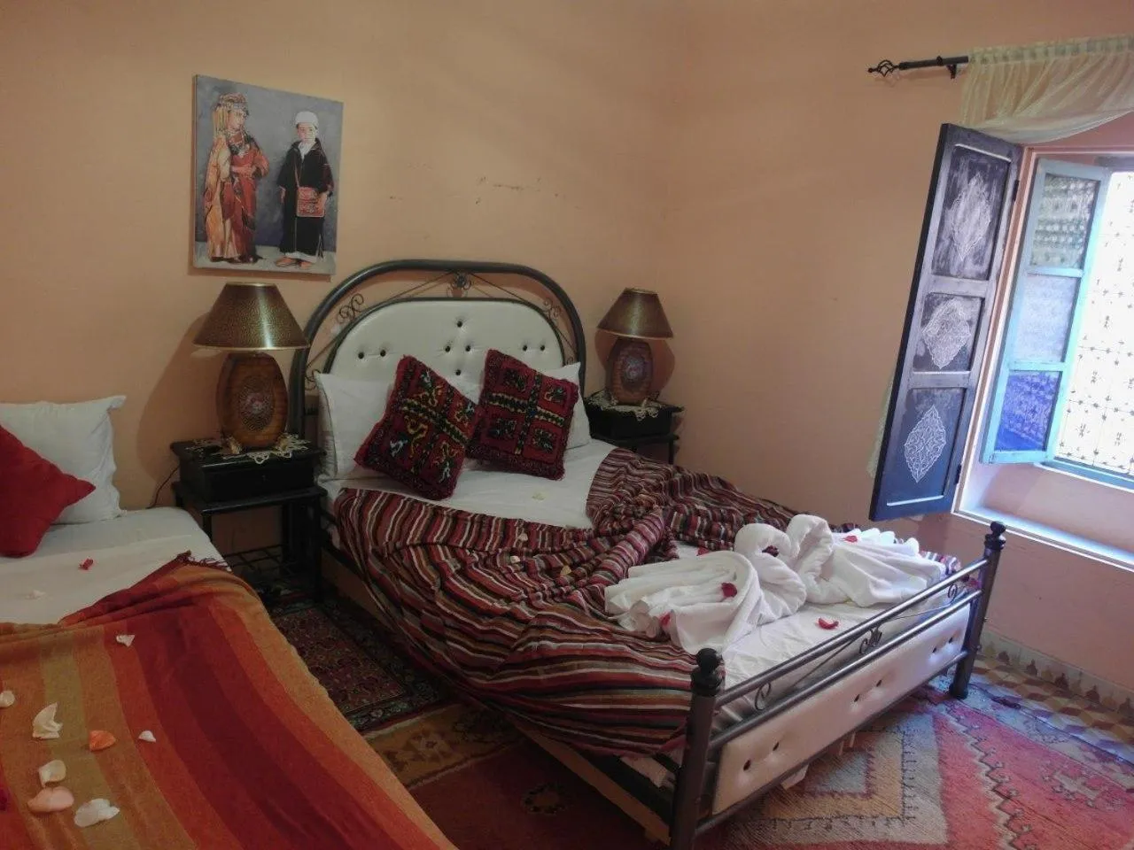 Bed in Riad Chennaoui