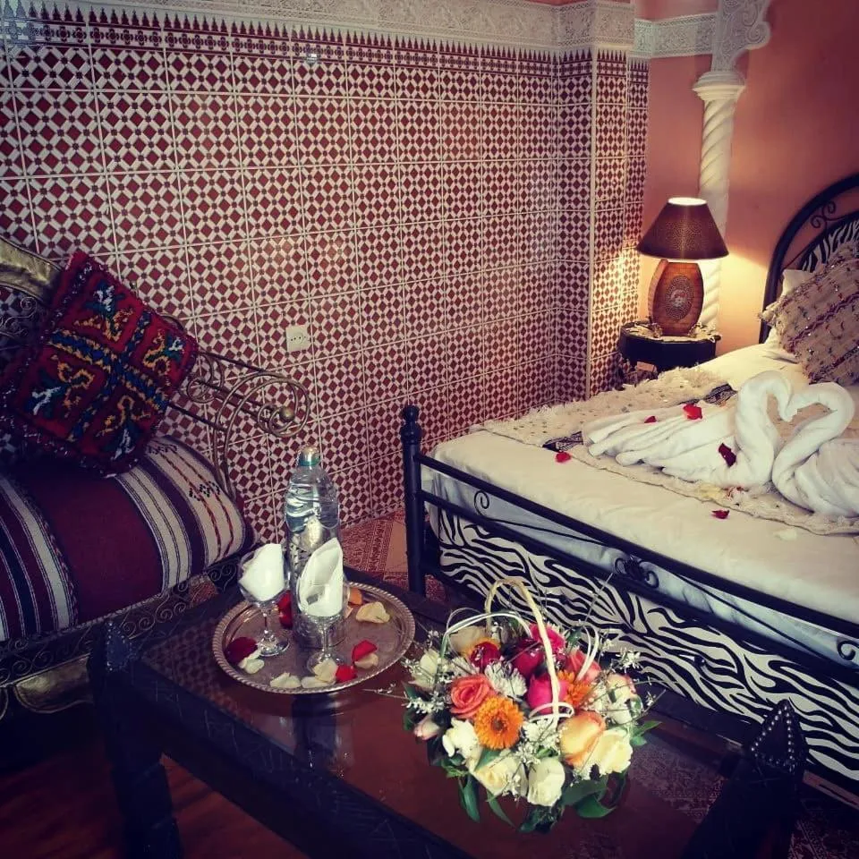 Bed in Riad Chennaoui