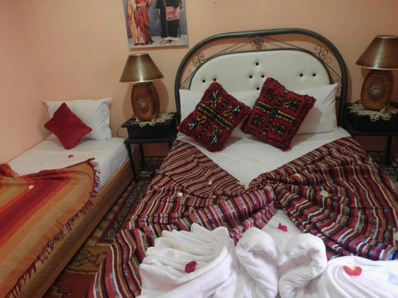 Bed in Riad Chennaoui