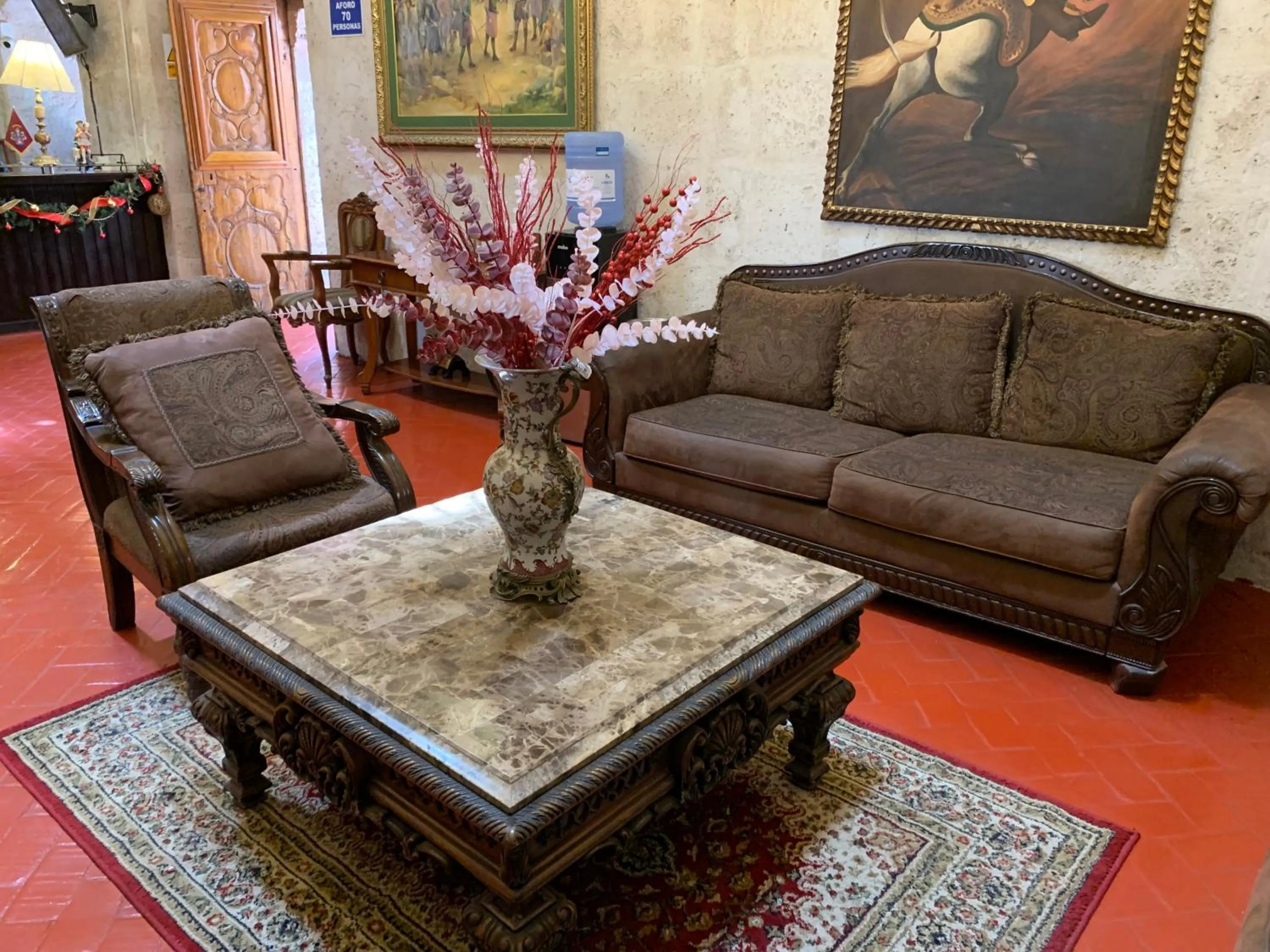 Living room in Hotel Los Tambos Colonial