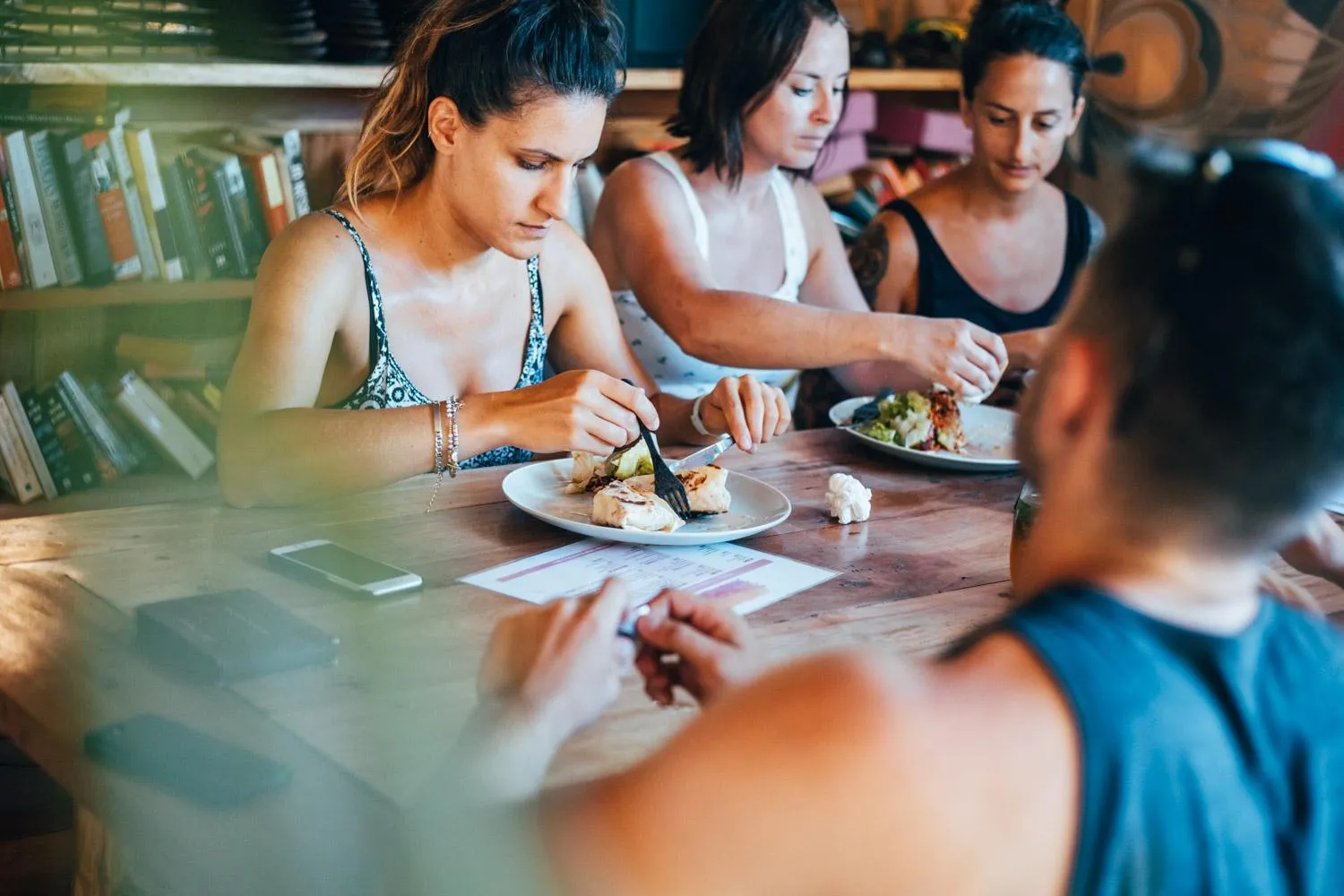 Dining area in Flowers & Fire Yoga Garden