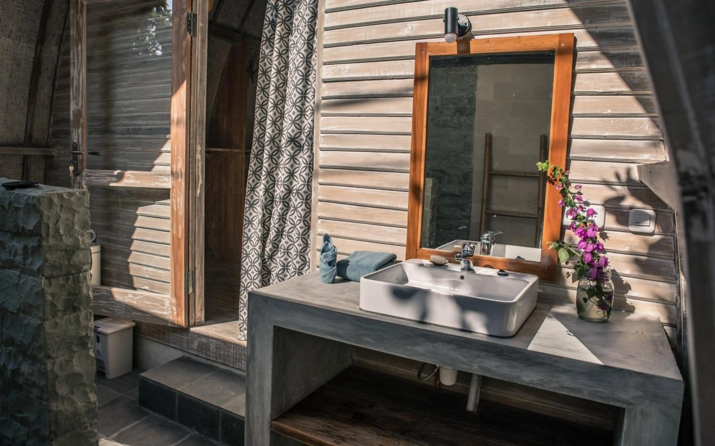 Shower in Flowers & Fire Yoga Garden