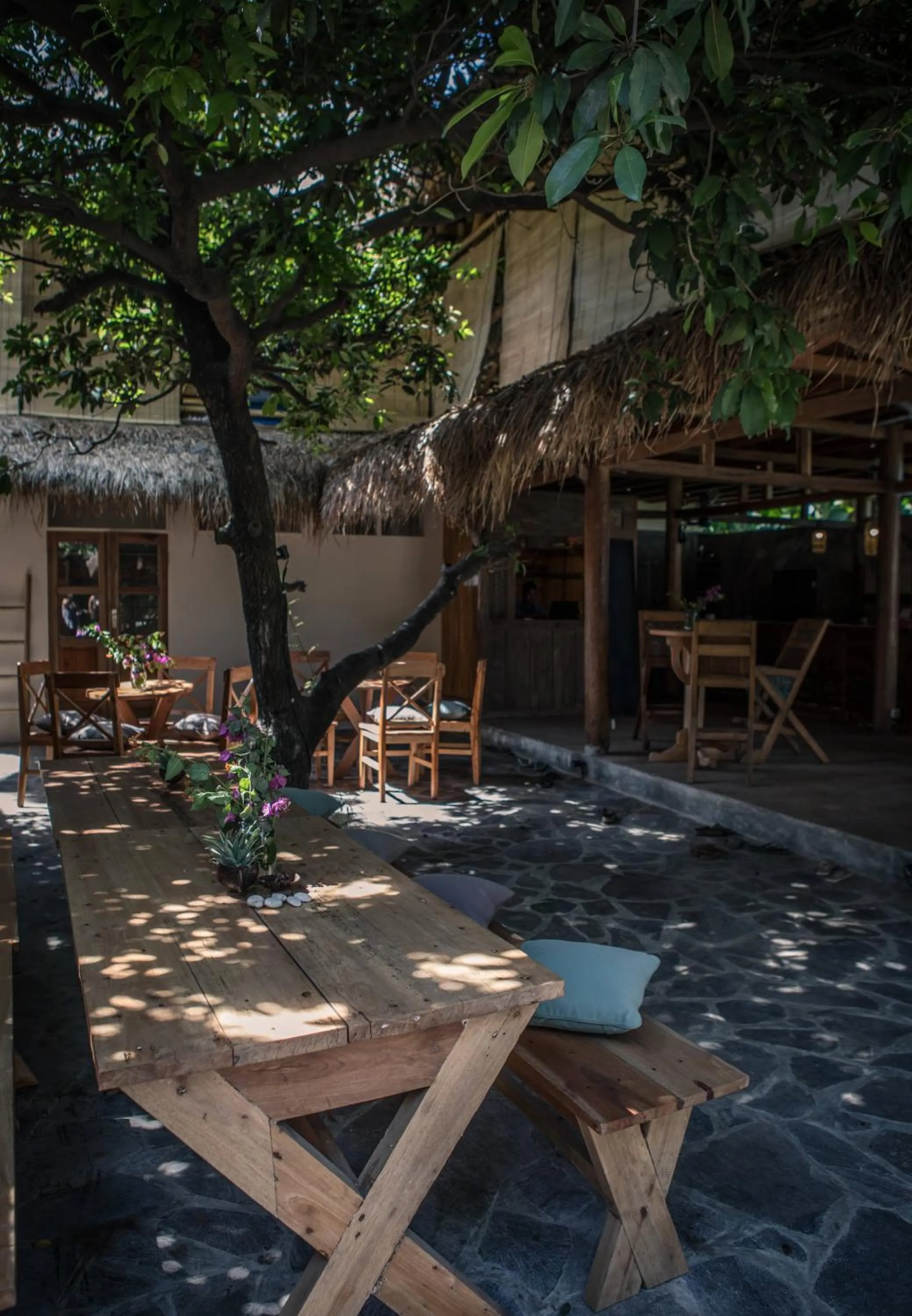 Patio in Flowers & Fire Yoga Garden