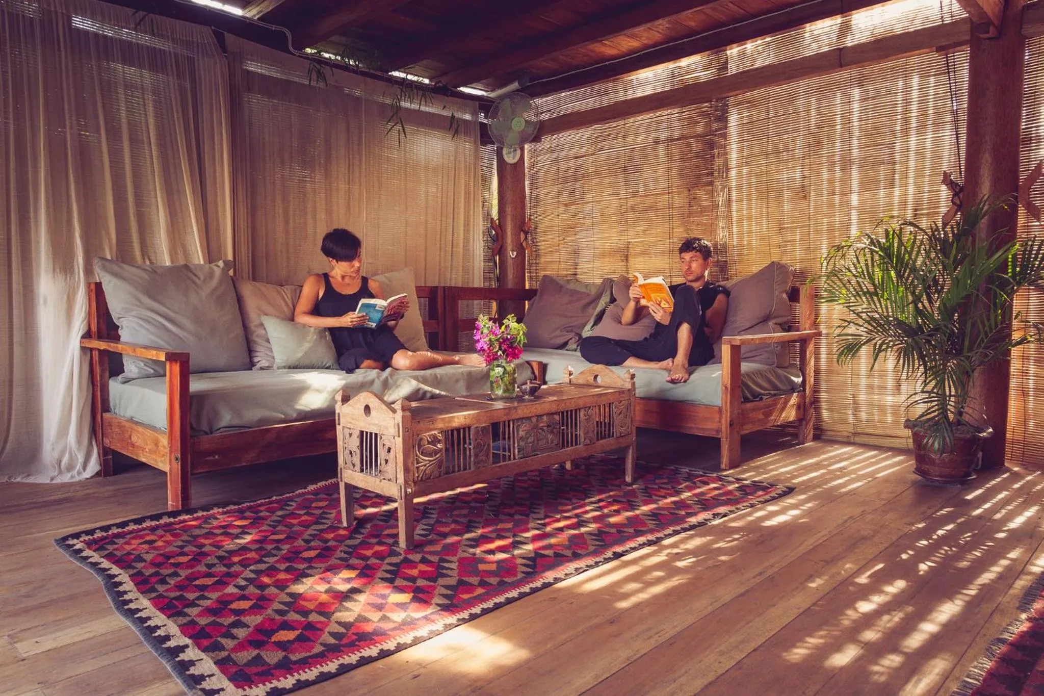 Library in Flowers & Fire Yoga Garden