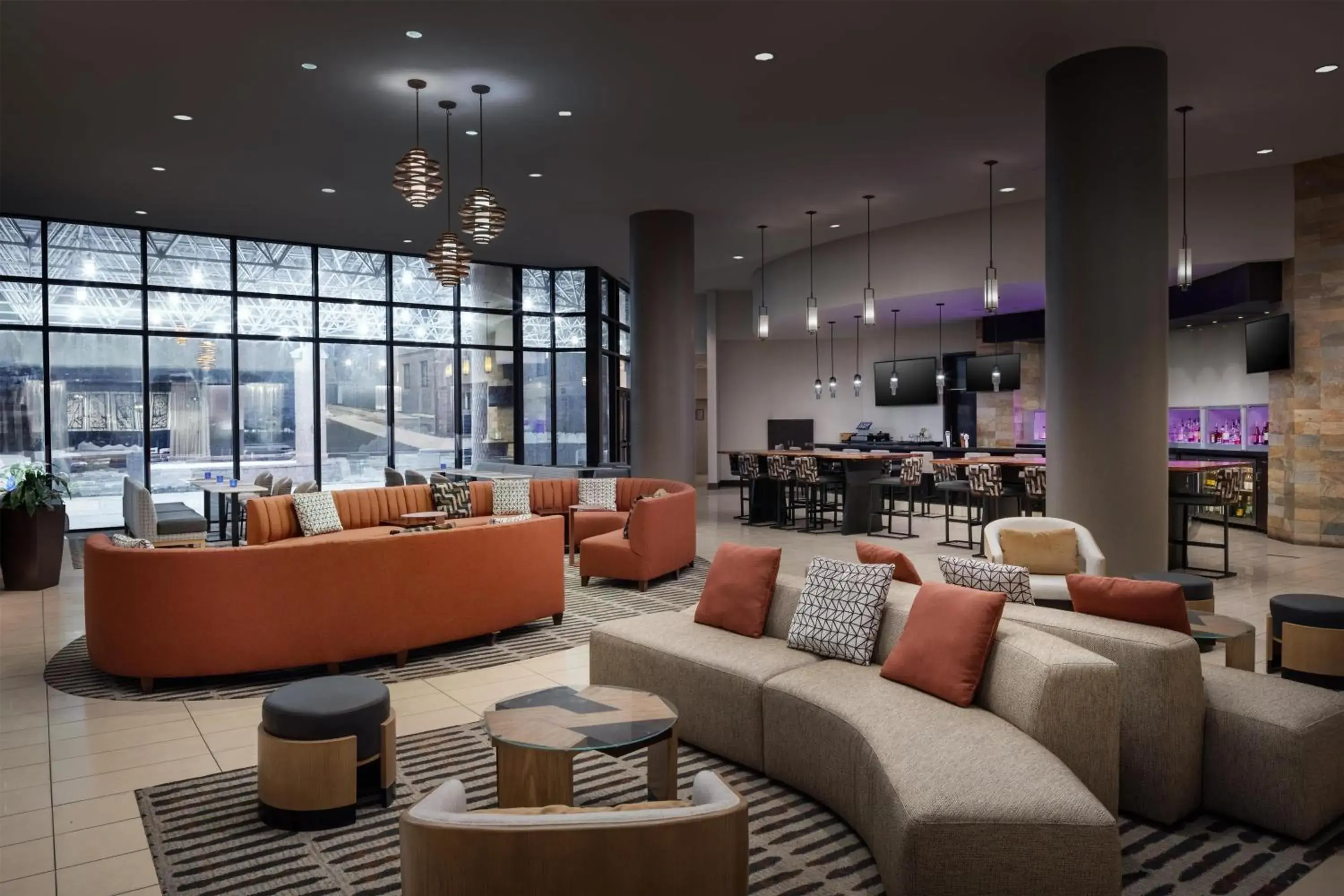 Lobby or reception in Hilton Albany Lobby or reception in Hilton Albany