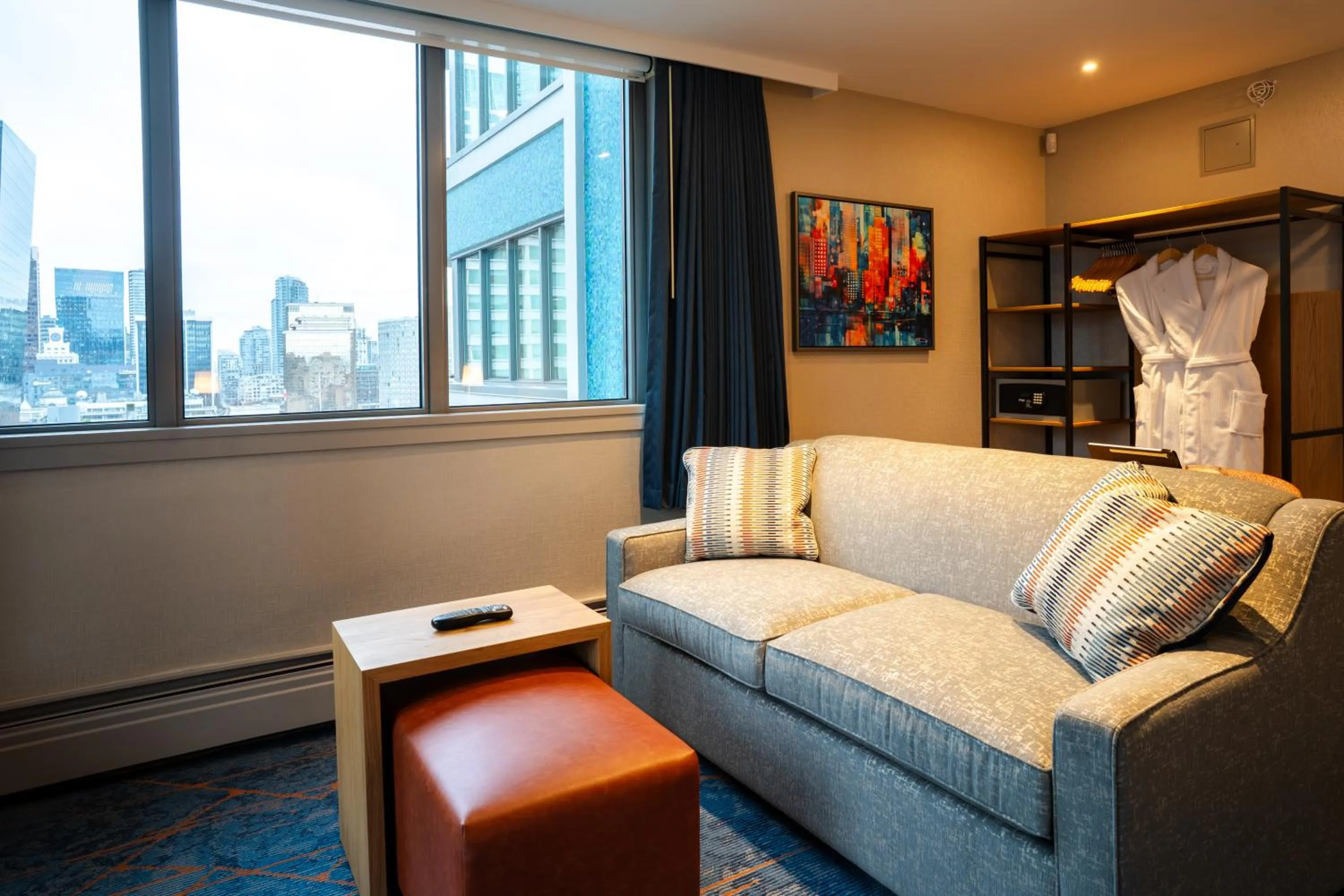 Seating area in Blue Horizon Hotel