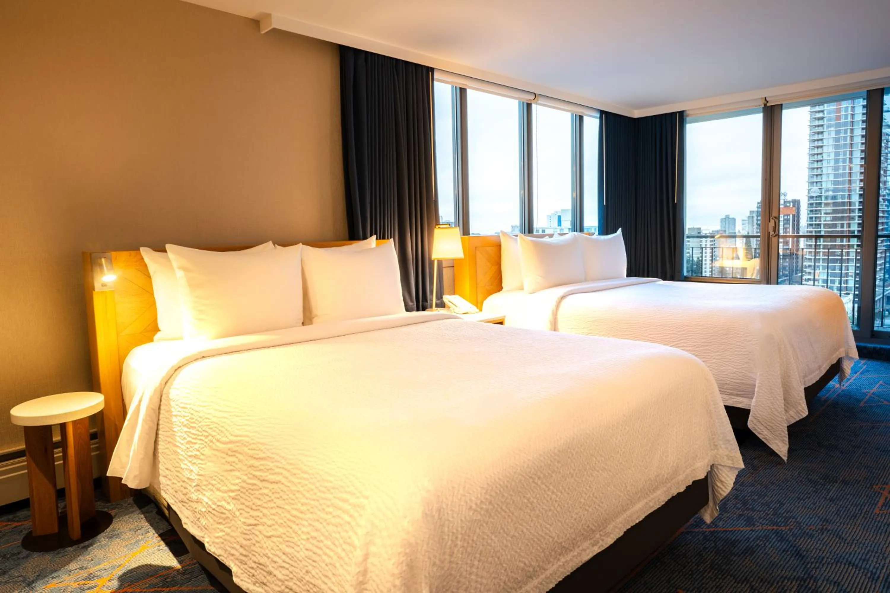 Bed in Blue Horizon Hotel