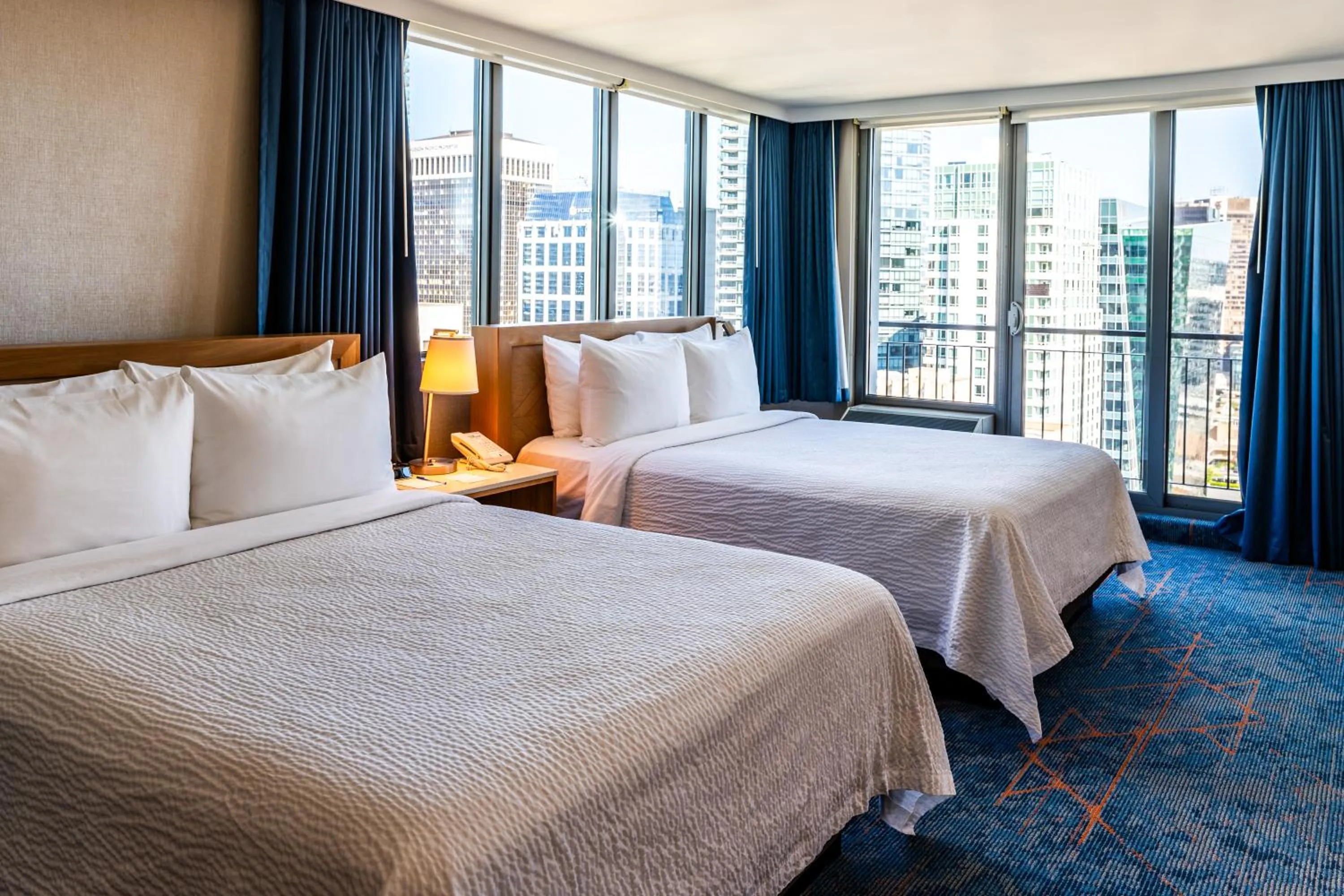 Bed in Blue Horizon Hotel