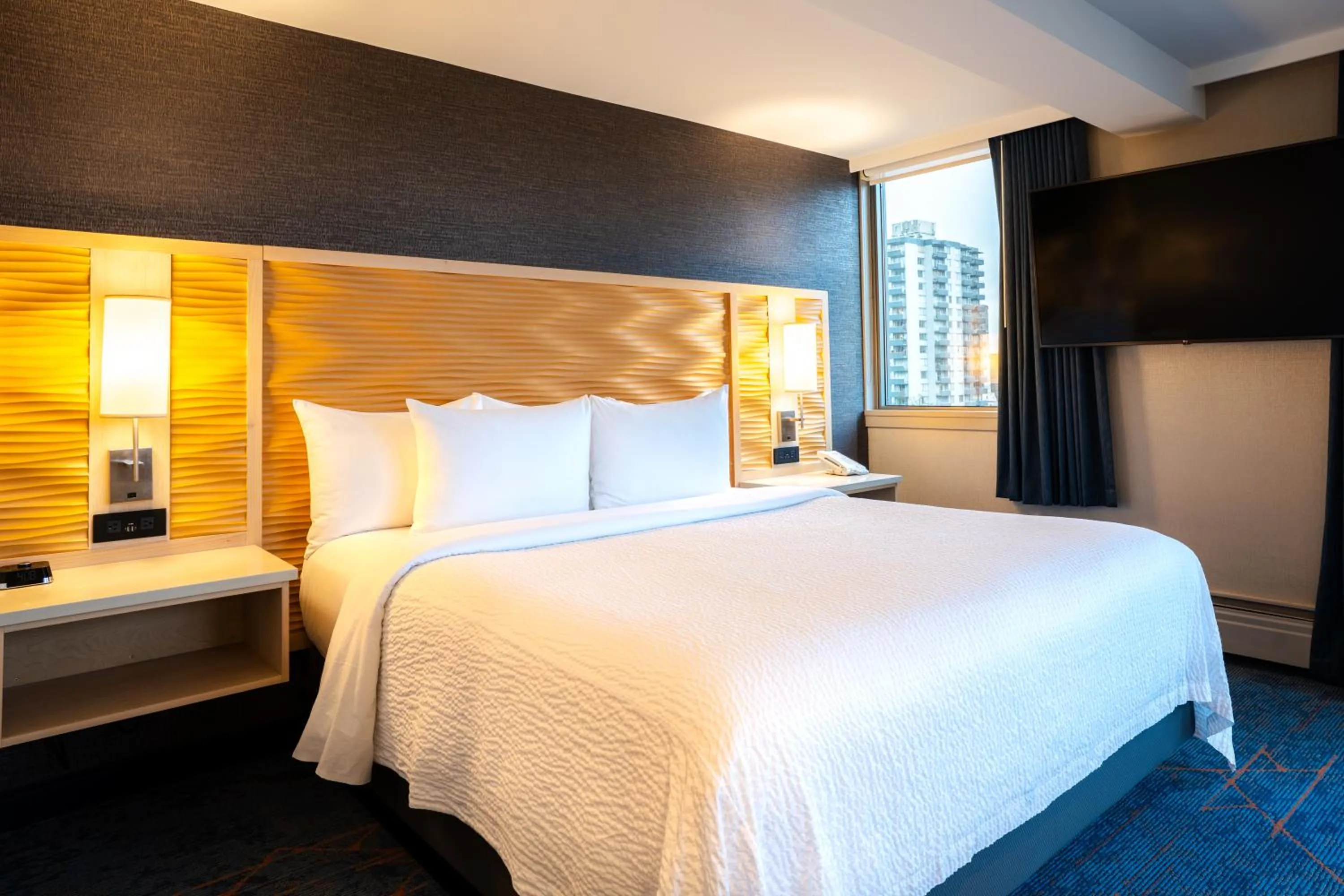 Bed in Blue Horizon Hotel