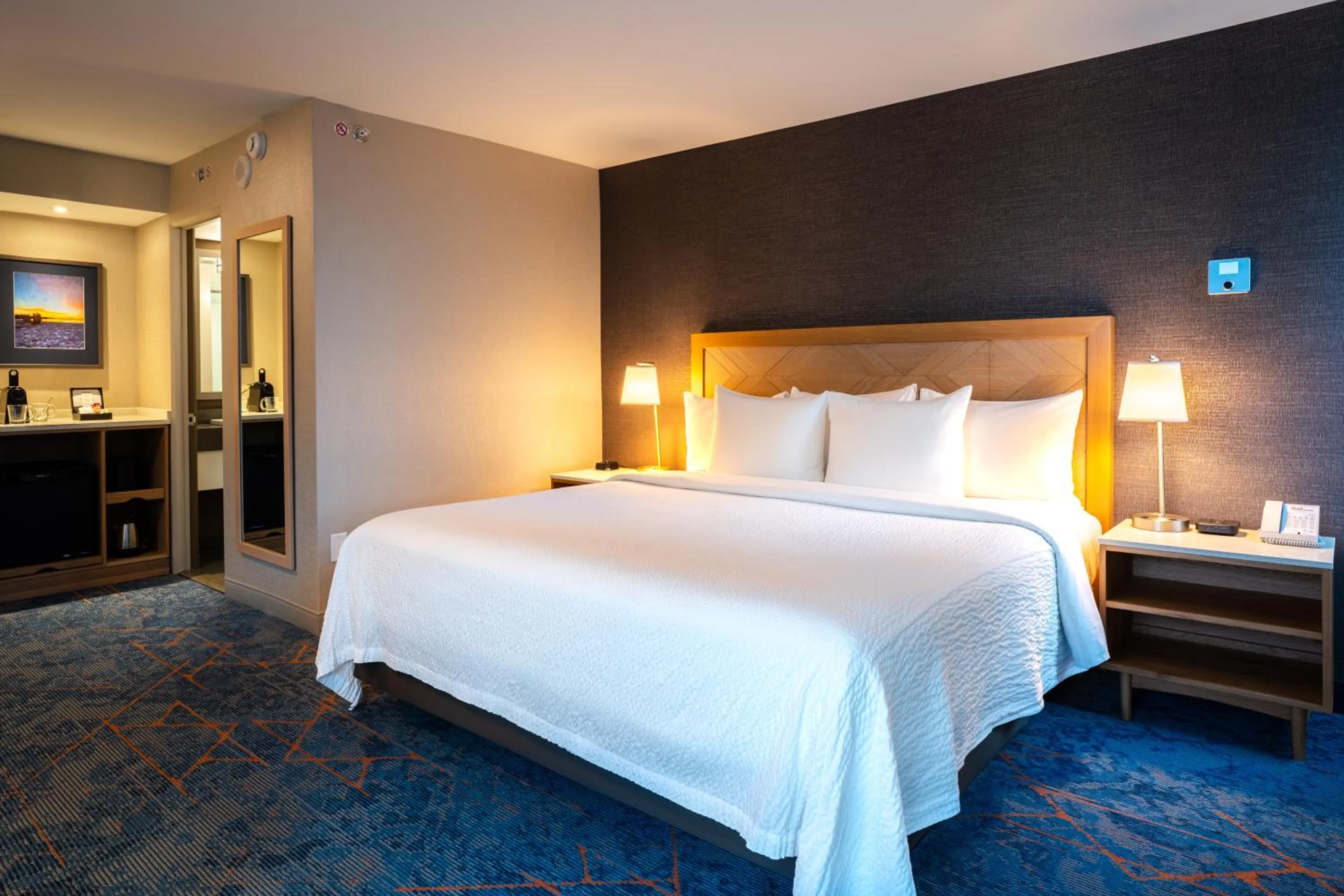 Bed in Blue Horizon Hotel