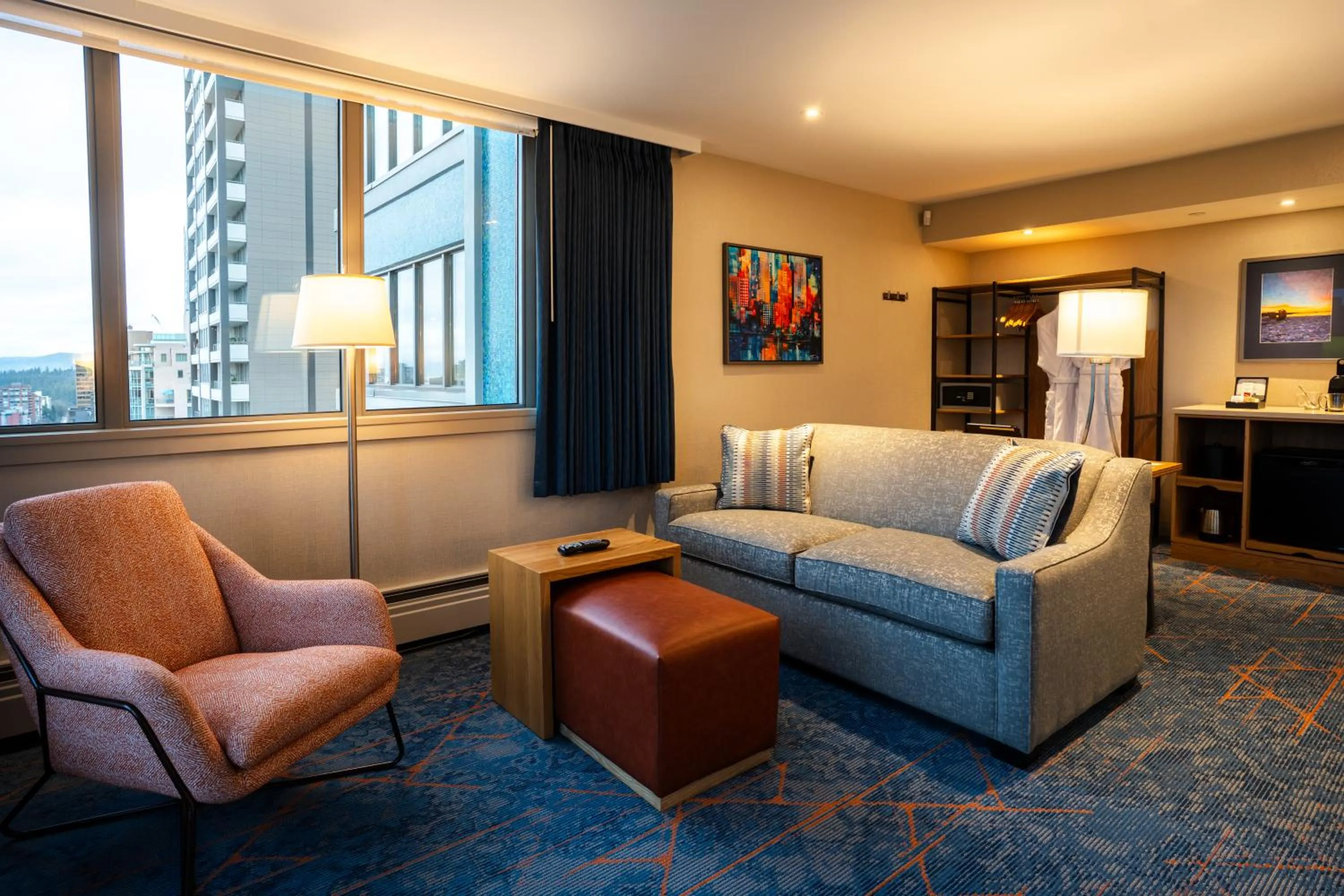 Seating area in Blue Horizon Hotel