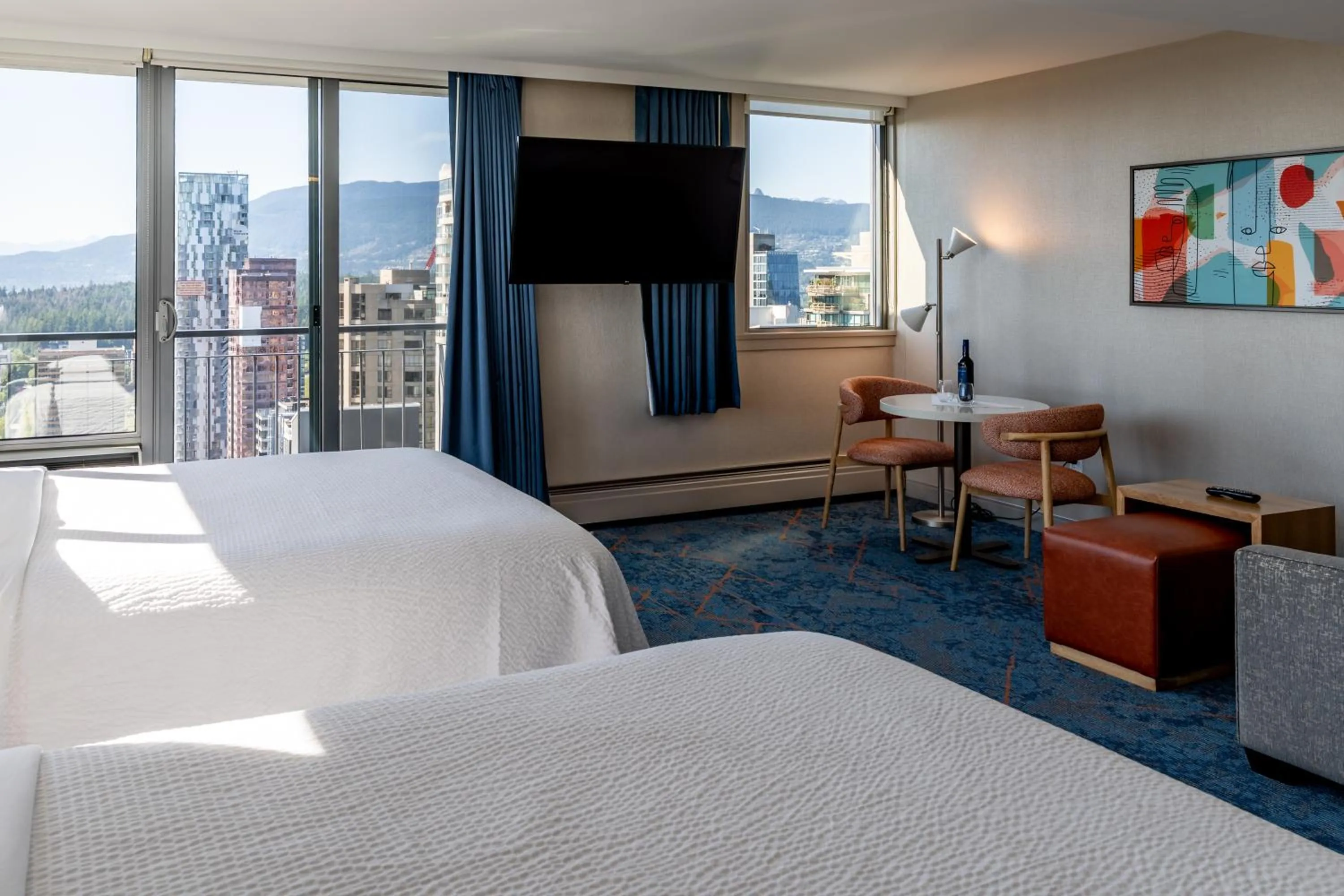 Bed in Blue Horizon Hotel