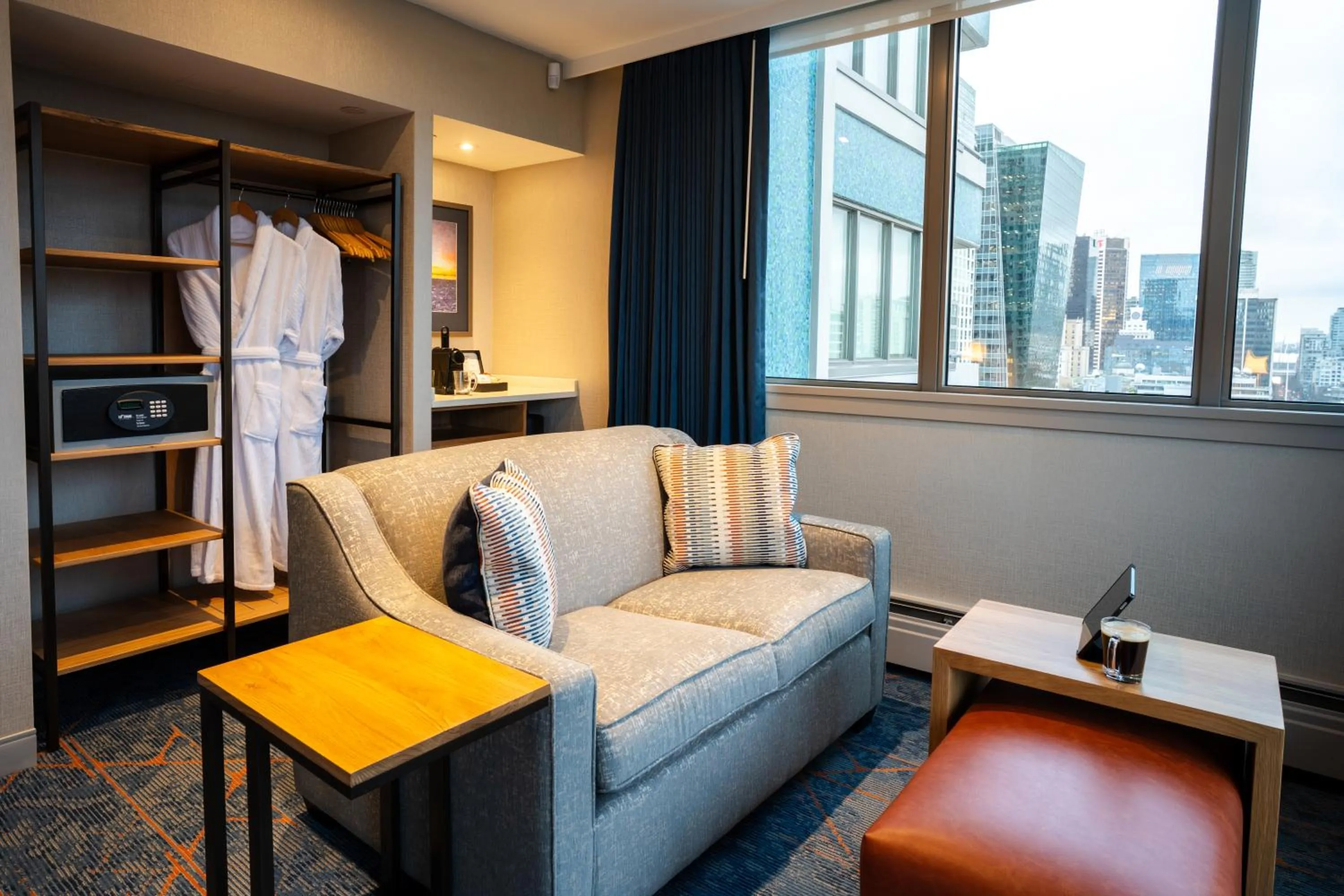 Seating area in Blue Horizon Hotel