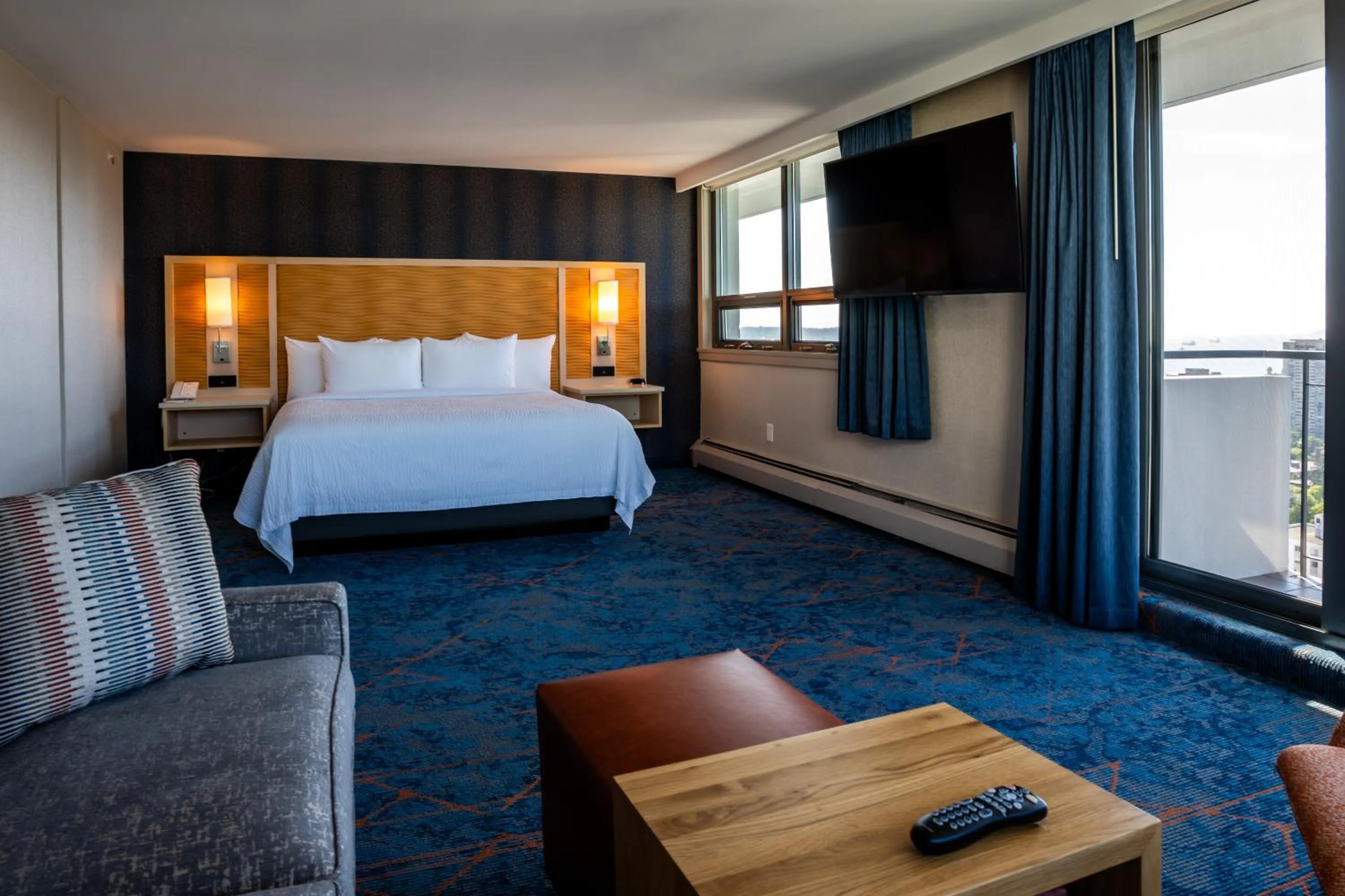 Bed in Blue Horizon Hotel