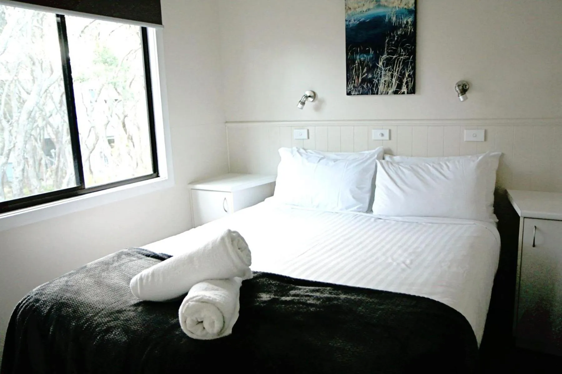 Bed in Anglesea Family Caravan Park