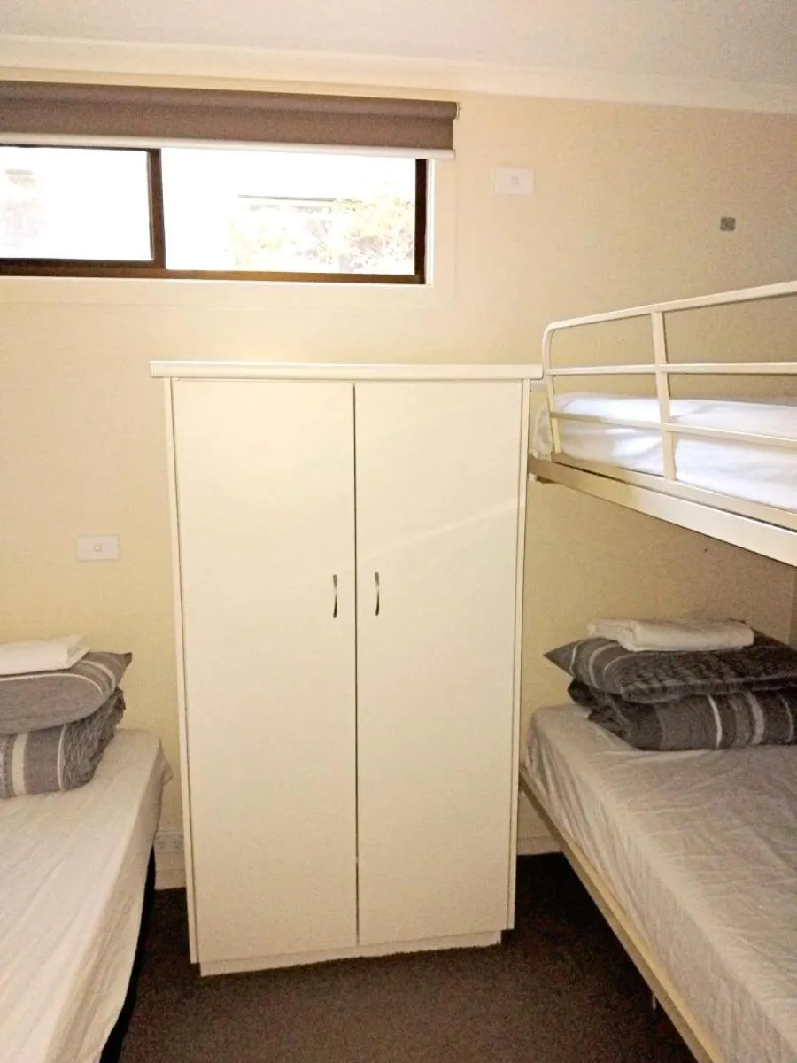 Bed in Anglesea Family Caravan Park