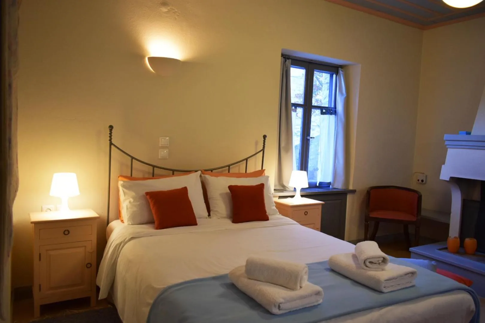 Bed in Kyriaki Guesthouse & Suites